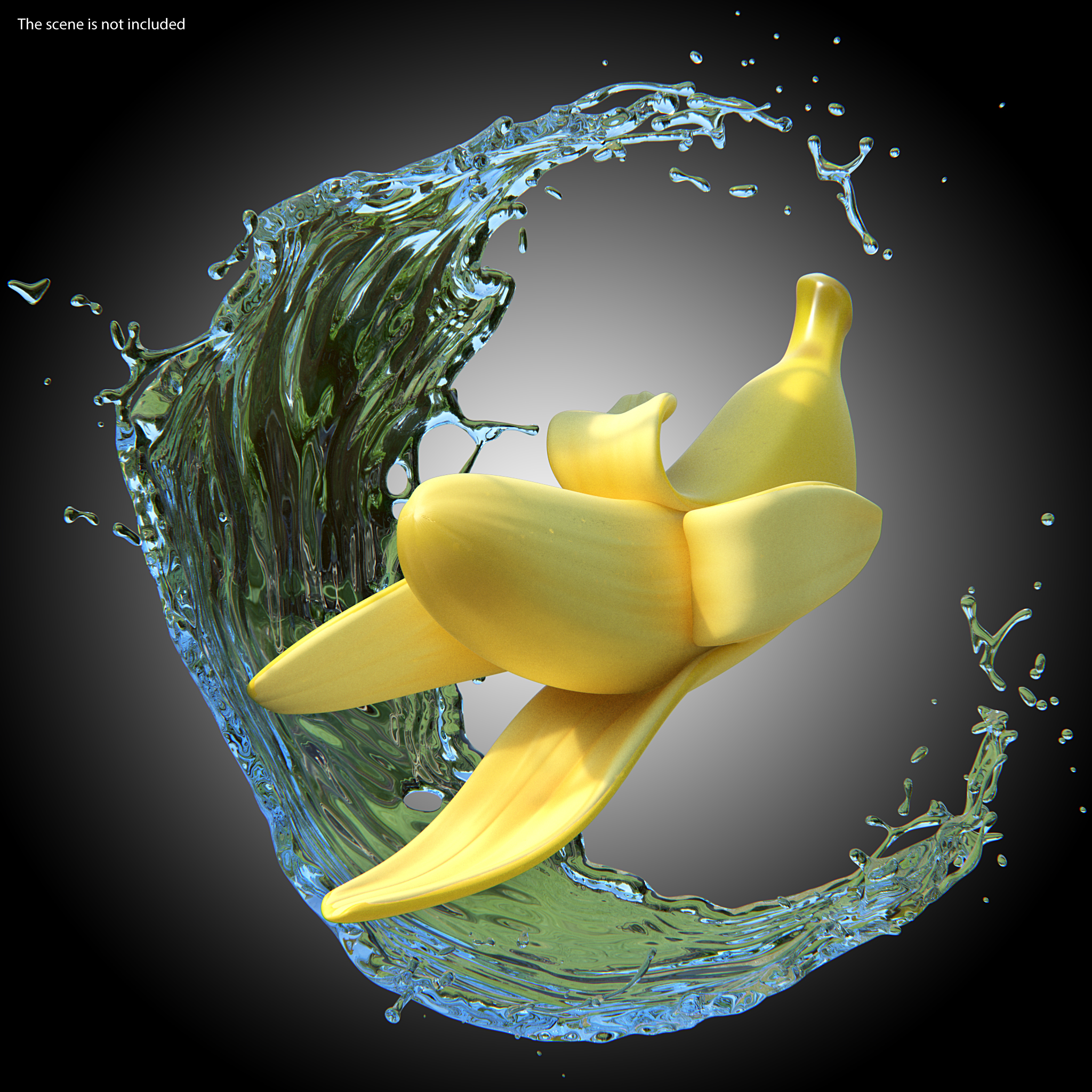 Fresh Peeled Banana 3D model