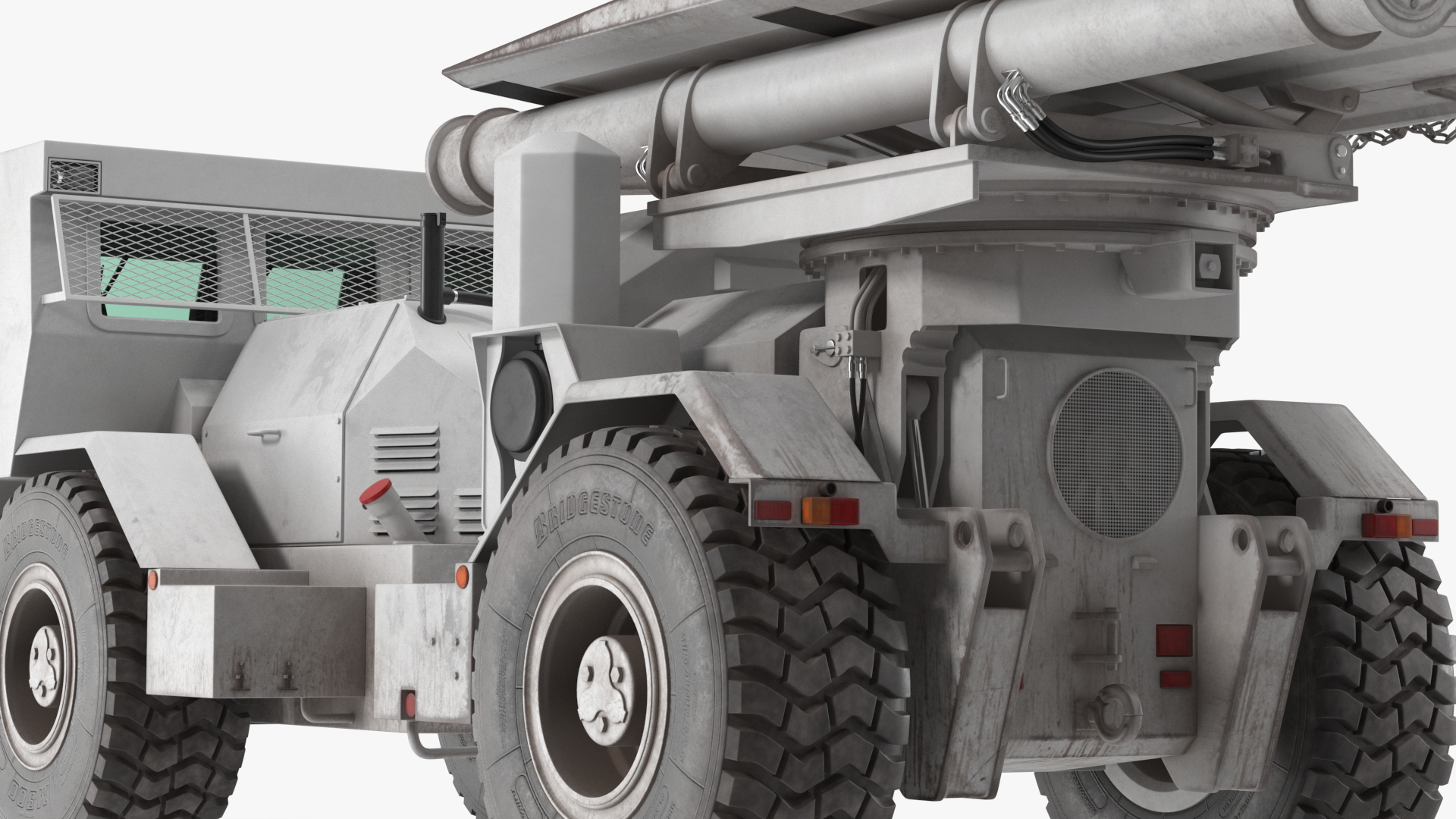 White Hydrema 910 Mine Clearing Vehicle Used 3D model