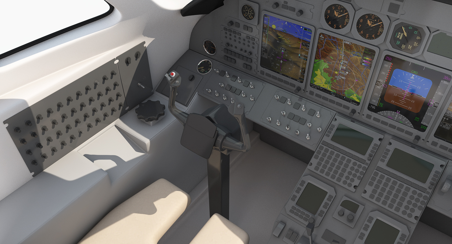 3D model Business Jet Cockpit