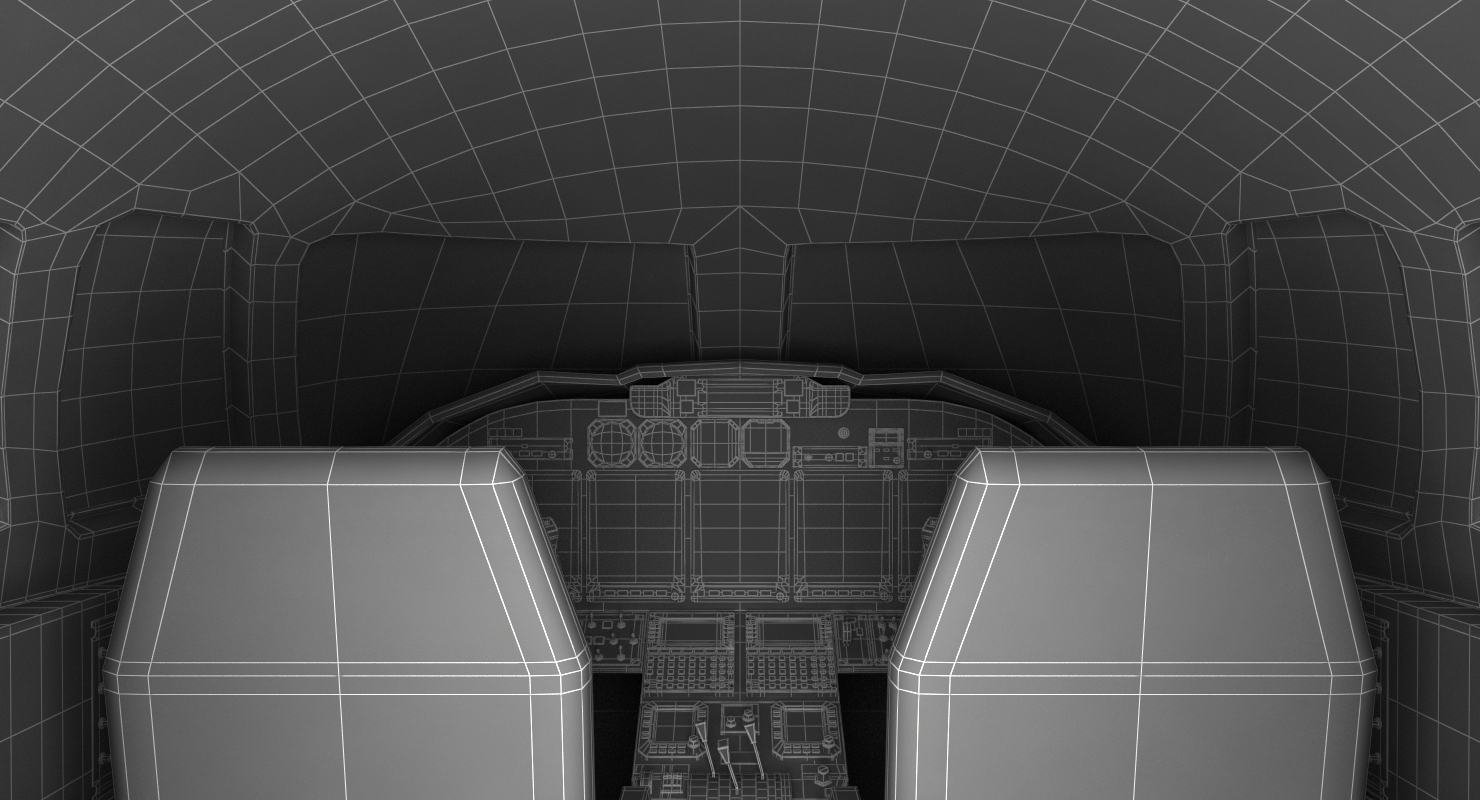 3D model Business Jet Cockpit