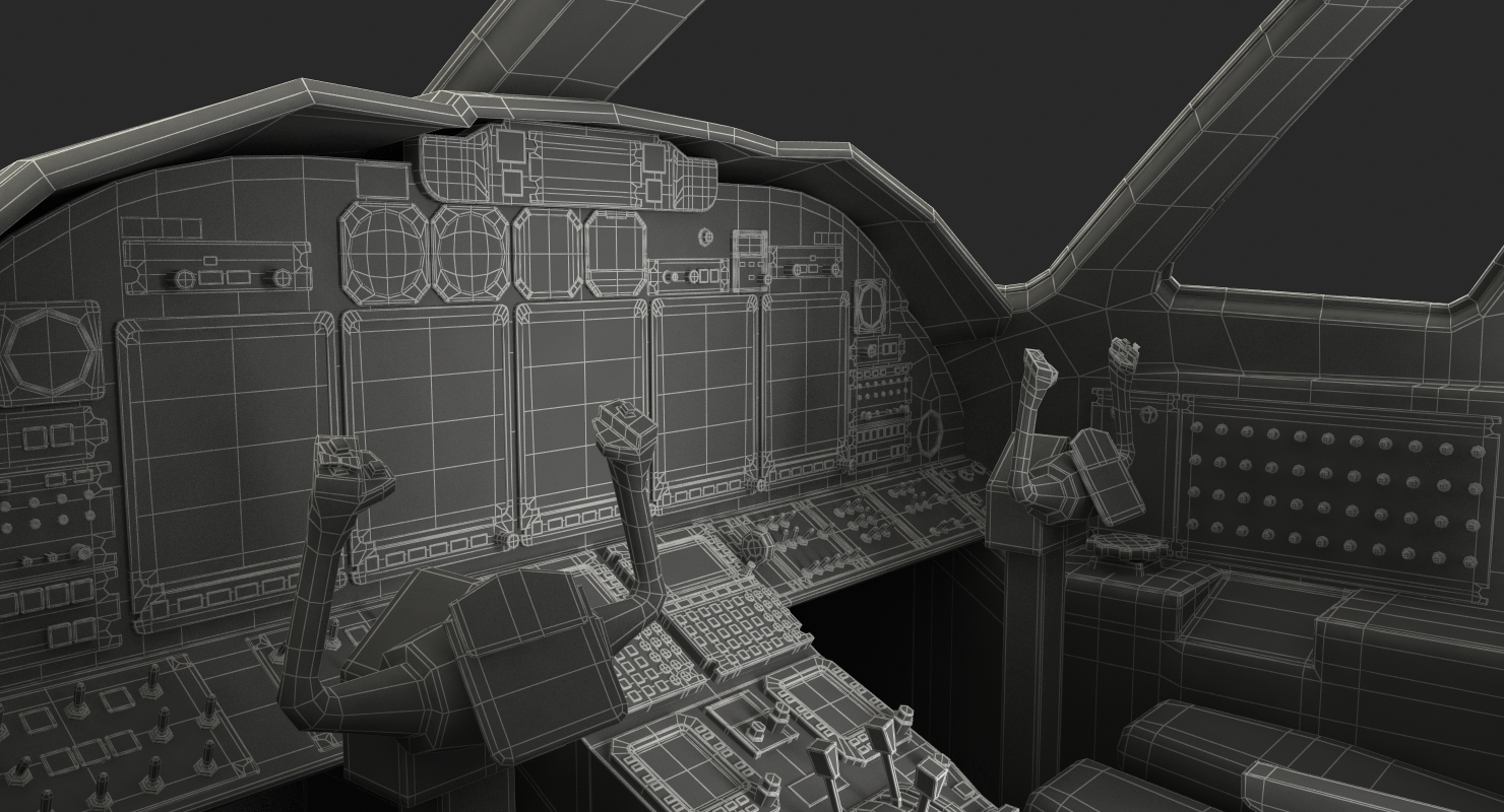 3D model Business Jet Cockpit