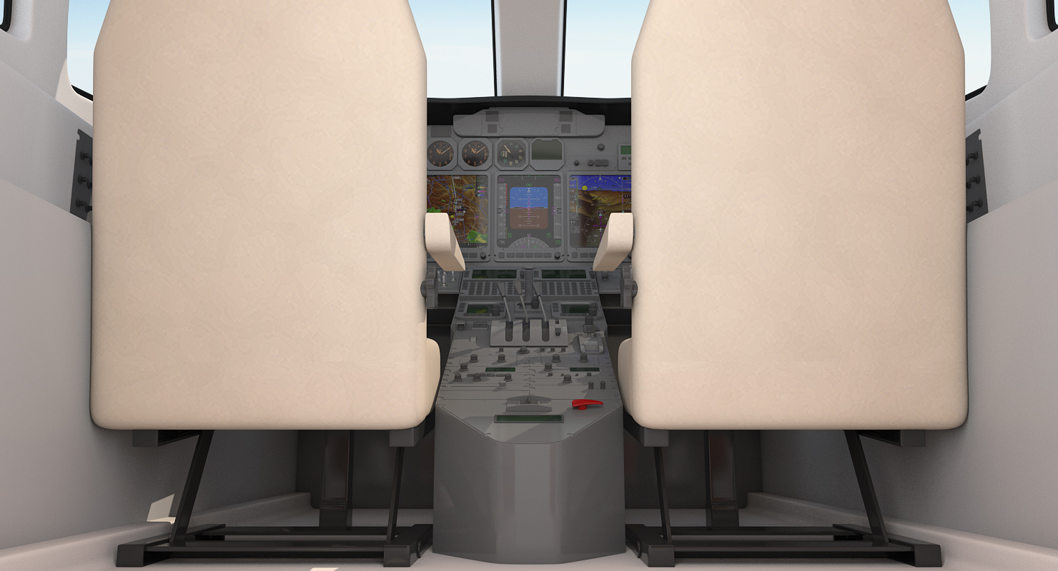 3D model Business Jet Cockpit