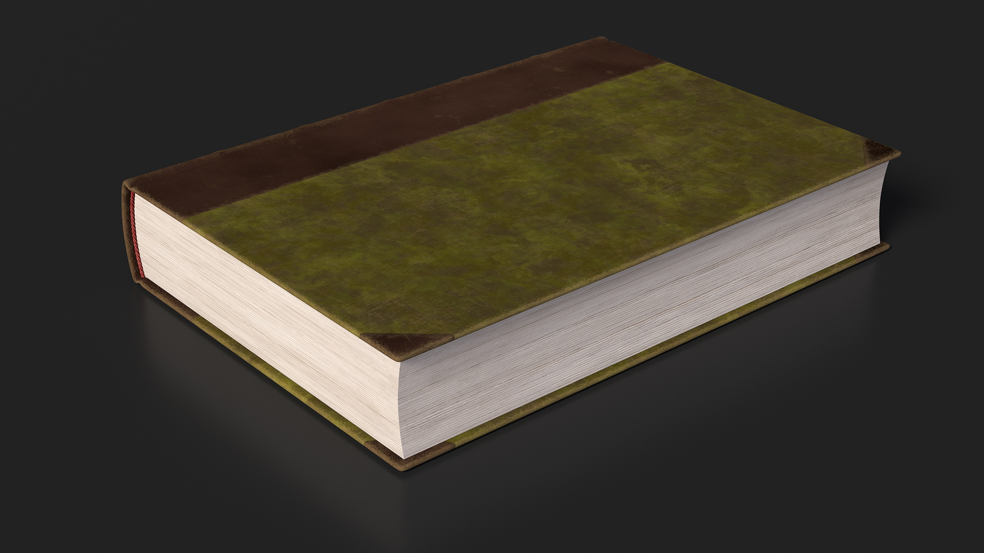 3D model Hardcover Book Green