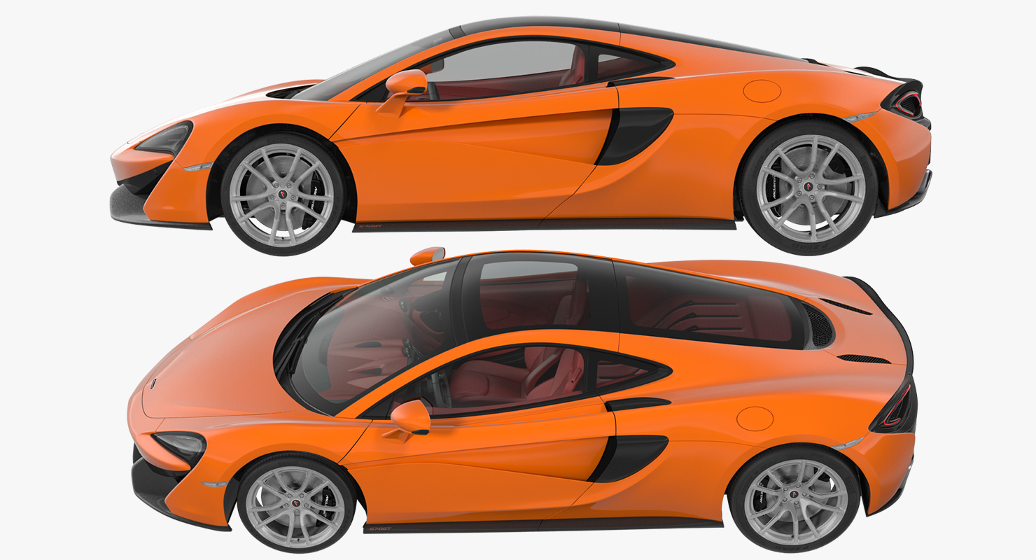 3D model Sports Car McLaren 570GT 2017 Simple Interior