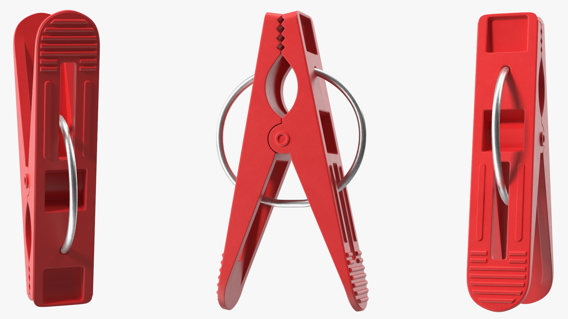 Plastic Clothespin Red 3D