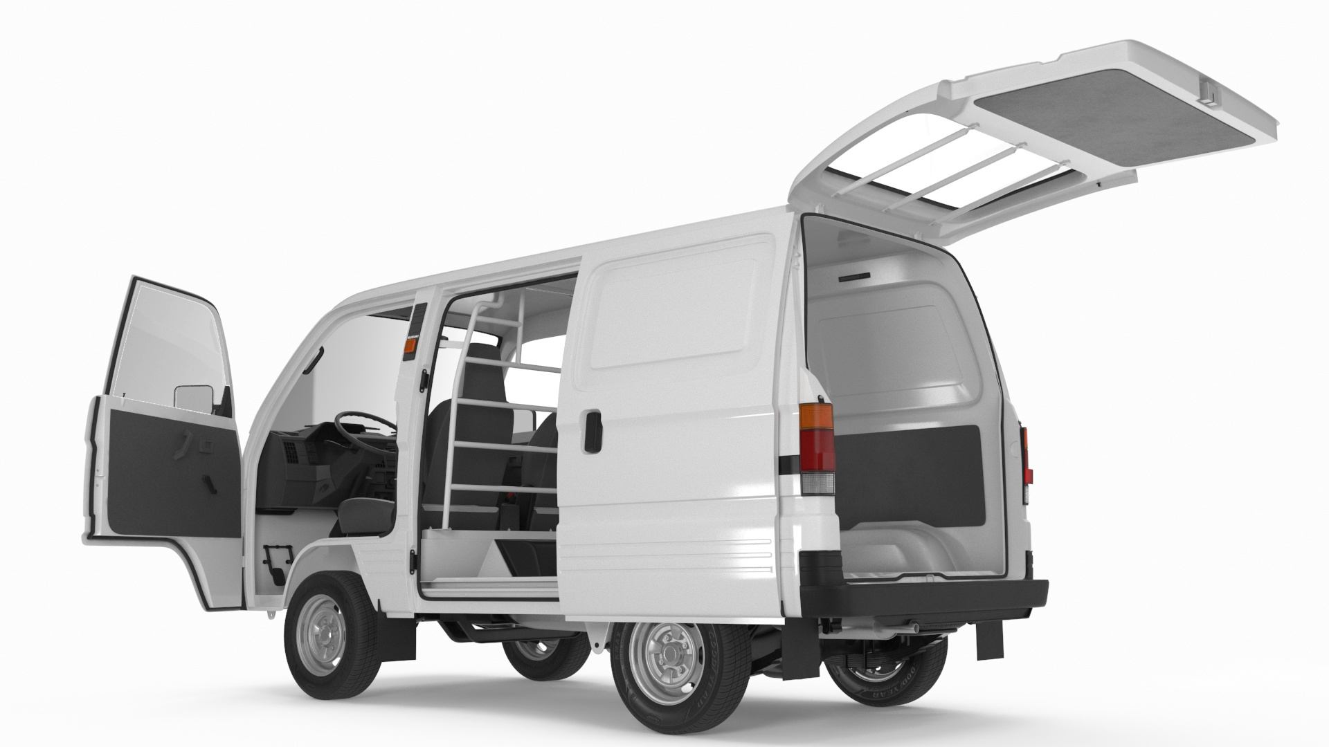 3D Suzuki Super Carry Van White model