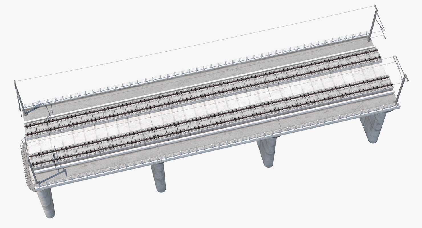 3D model High Speed Rail Bridge Section