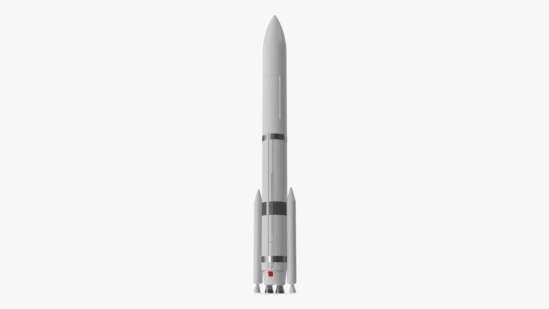 Heavy Lift Launch Vehicle with Two Solid Boosters 3D model