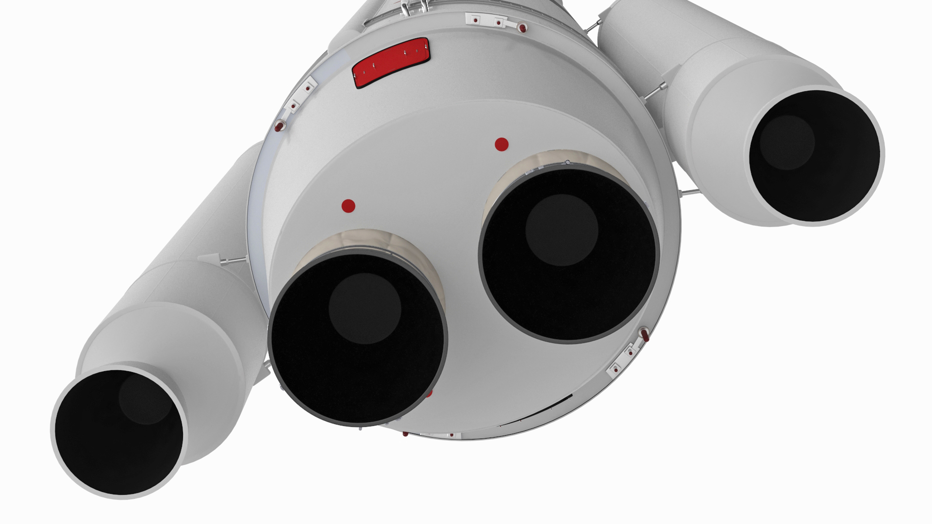 Heavy Lift Launch Vehicle with Two Solid Boosters 3D model