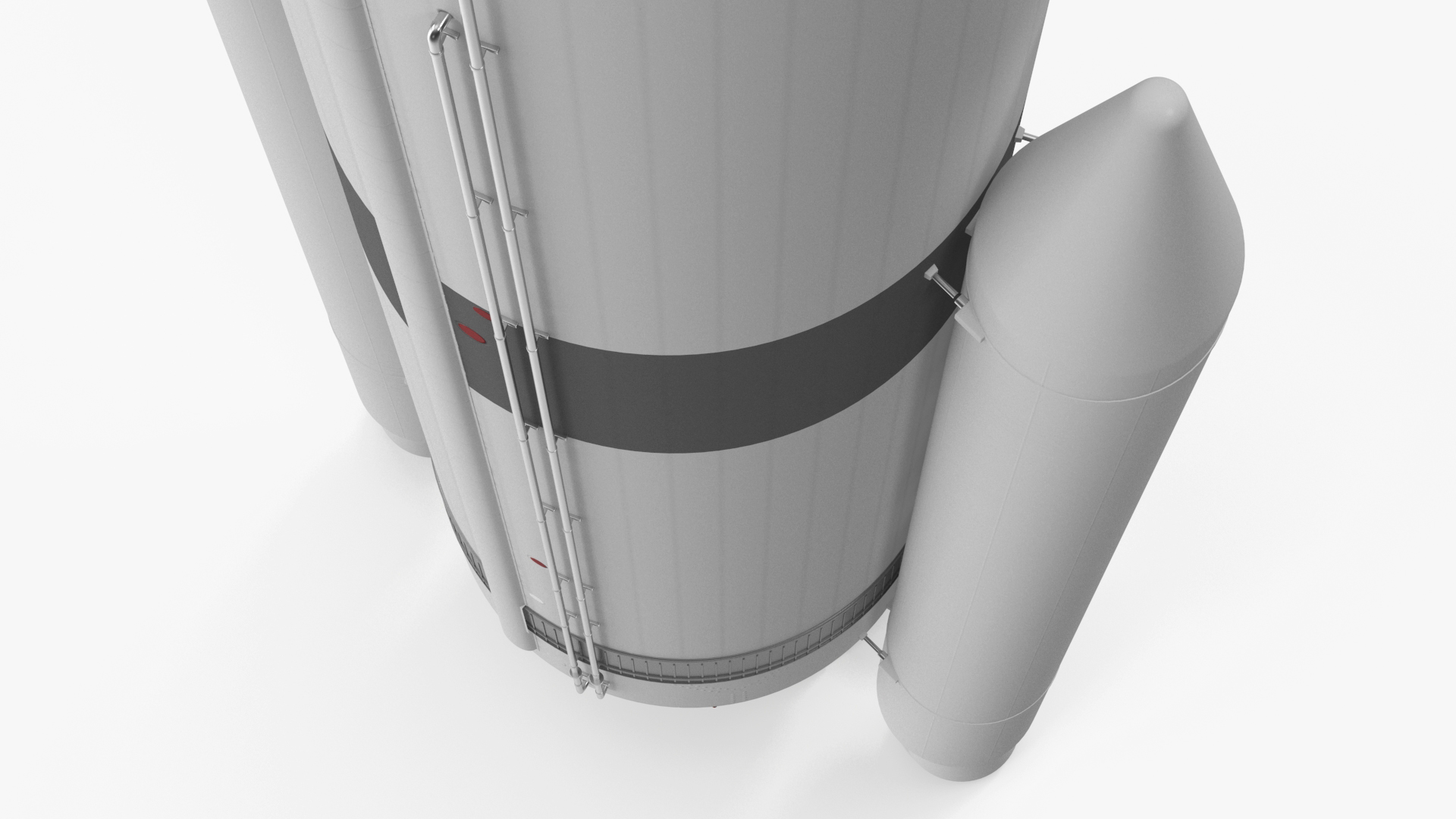 Heavy Lift Launch Vehicle with Two Solid Boosters 3D model