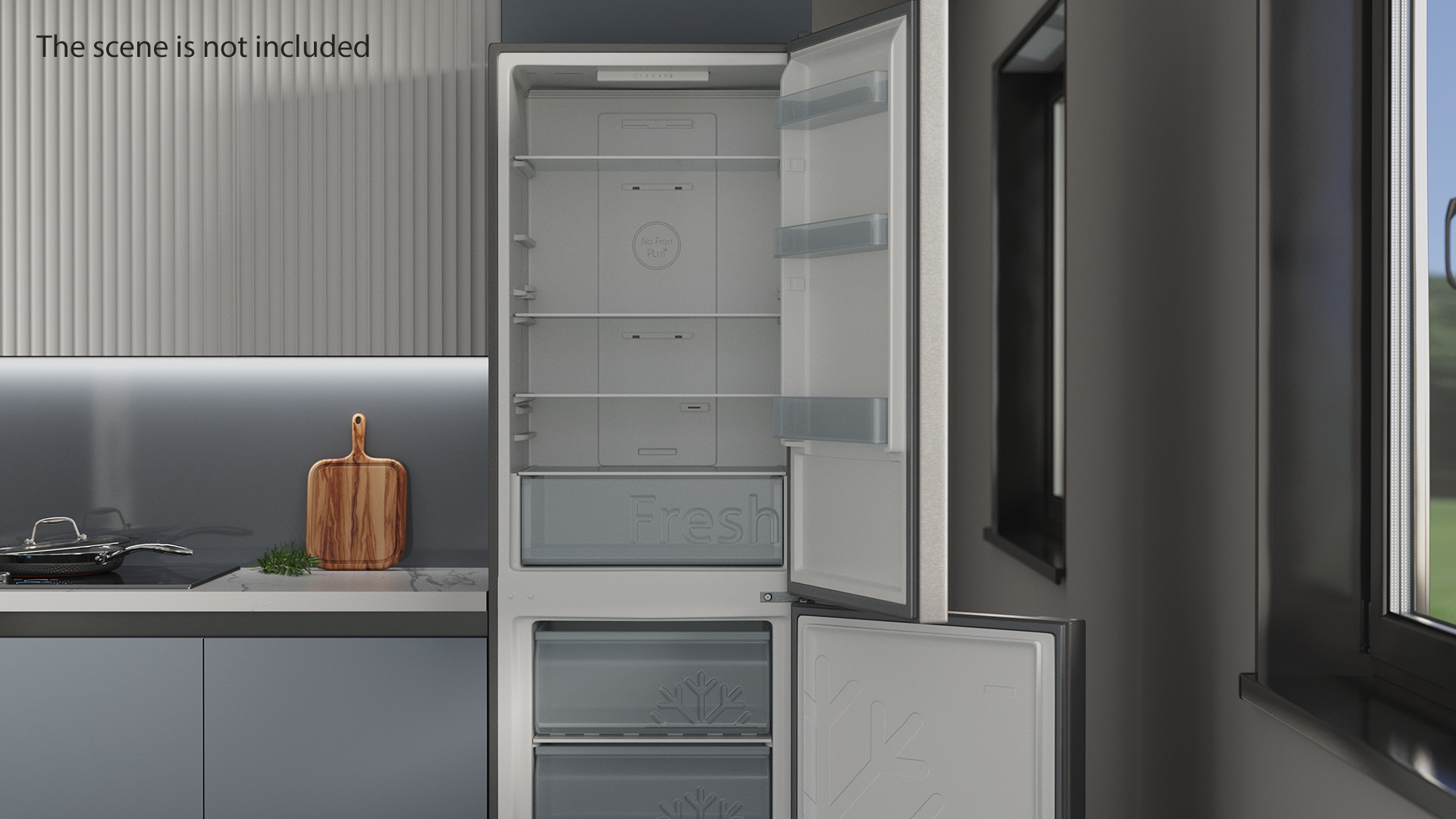 3D Fridge Candy CCRN 6180S Gray model