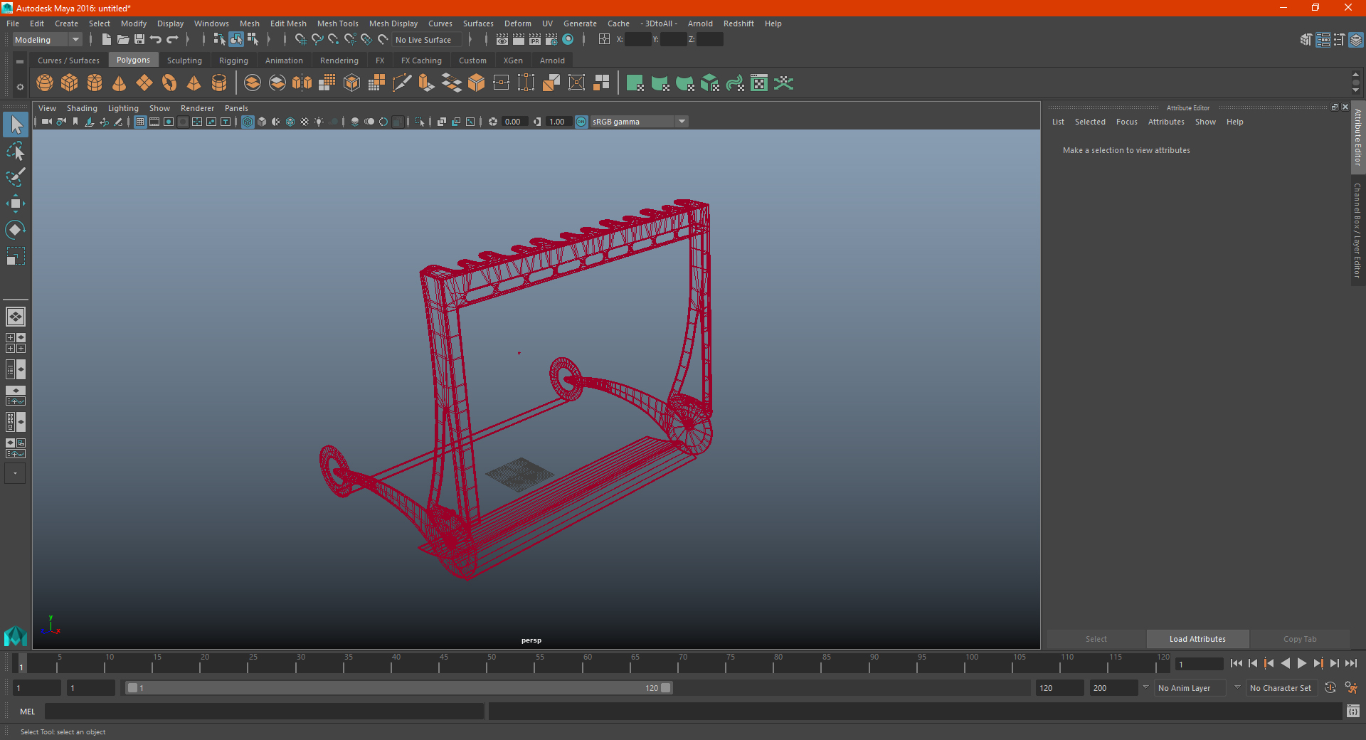 3D model Scooter Parking Rack