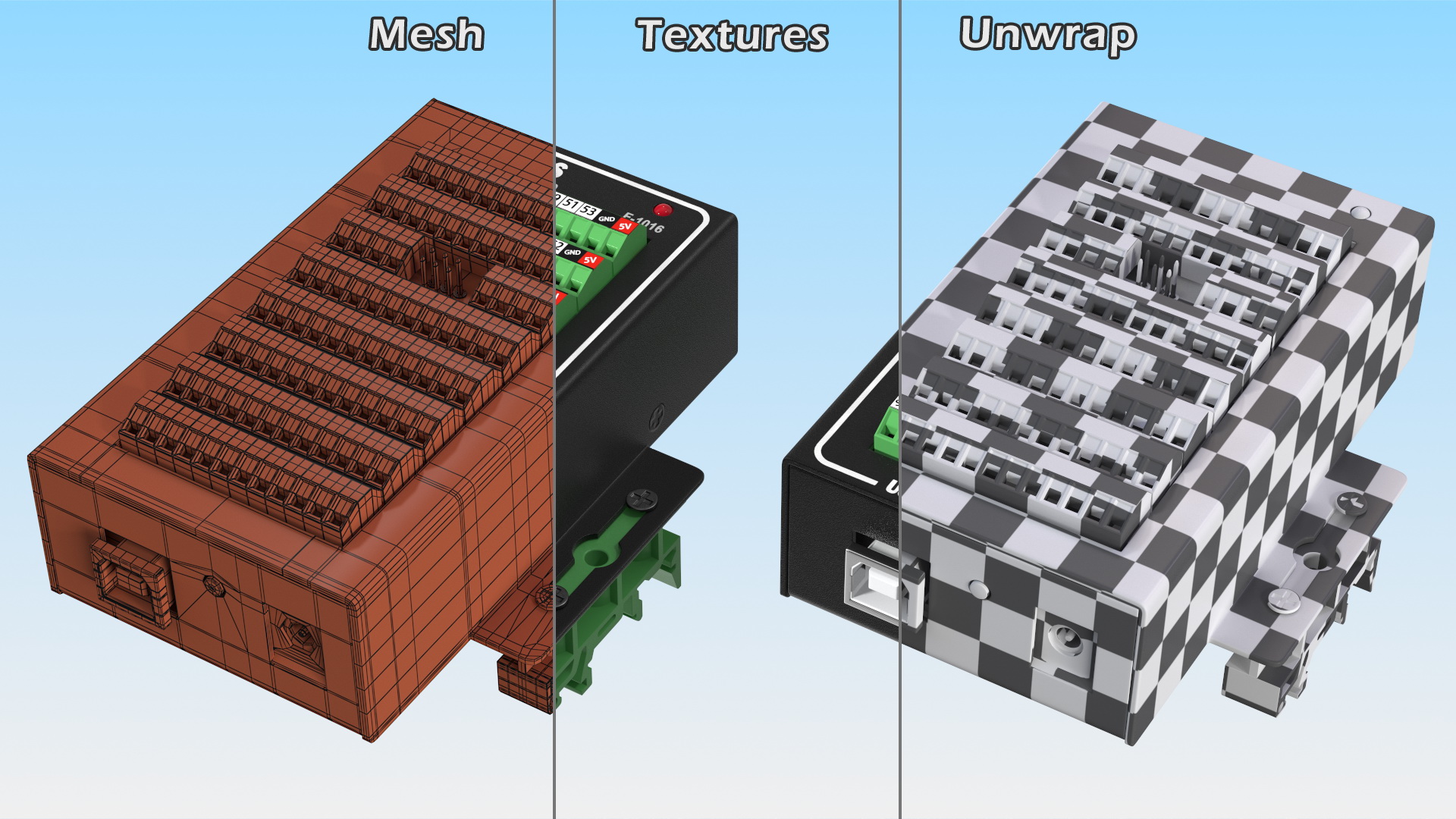 3D model Mega Screw Terminal Block