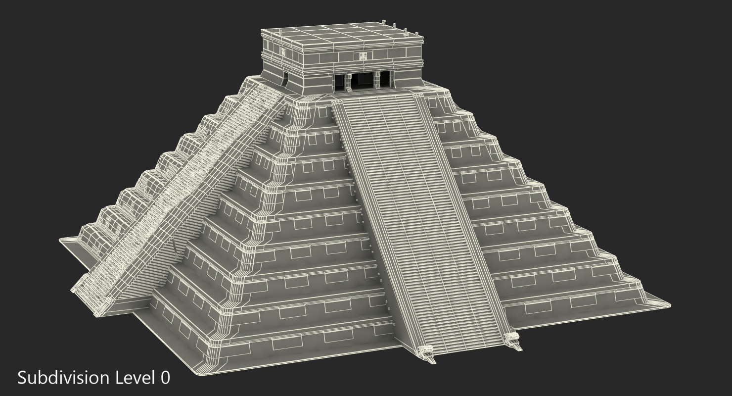 3D Ancient Mayan Pyramid