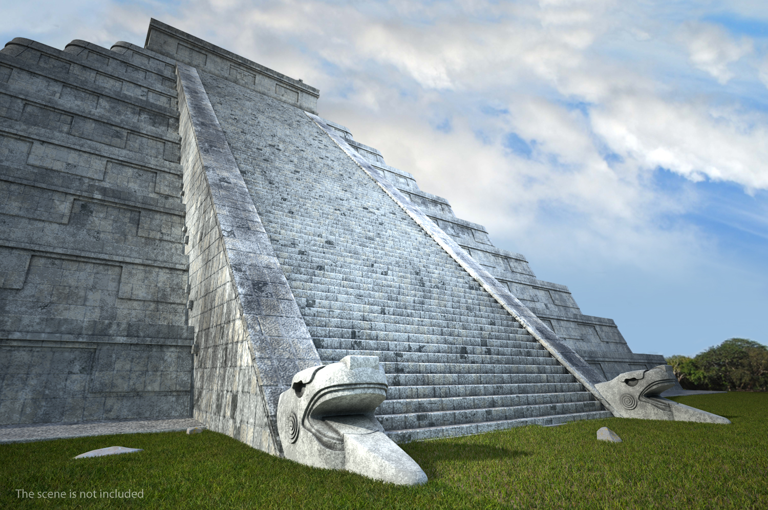 3D Ancient Mayan Pyramid