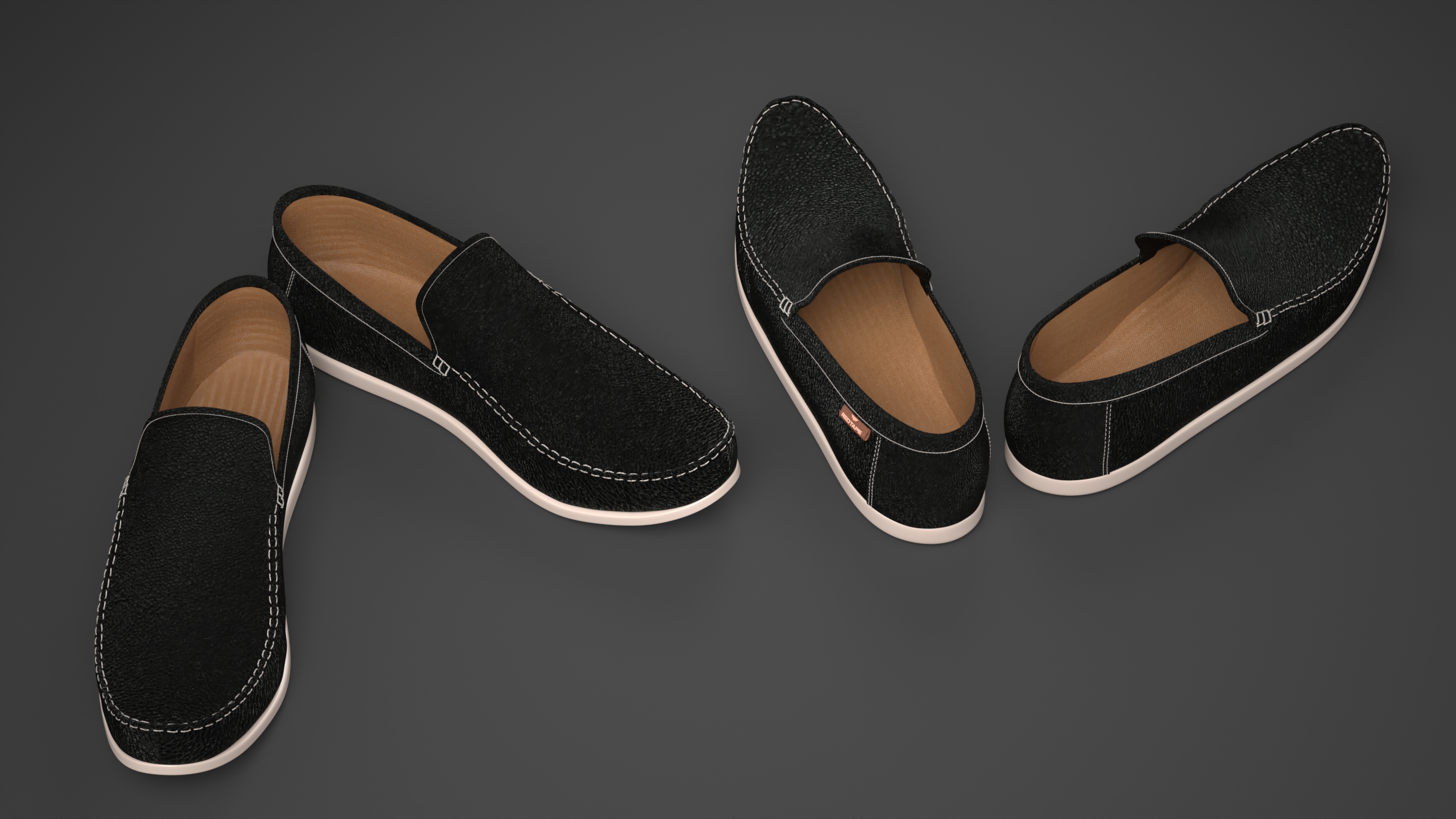 3D model Moccasins Boat Shoes