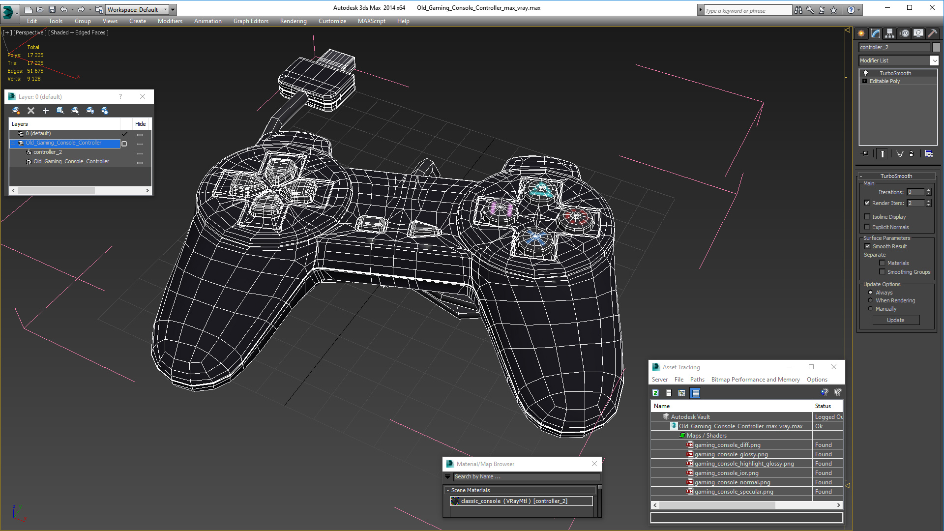 Old Gaming Console Controller 3D model