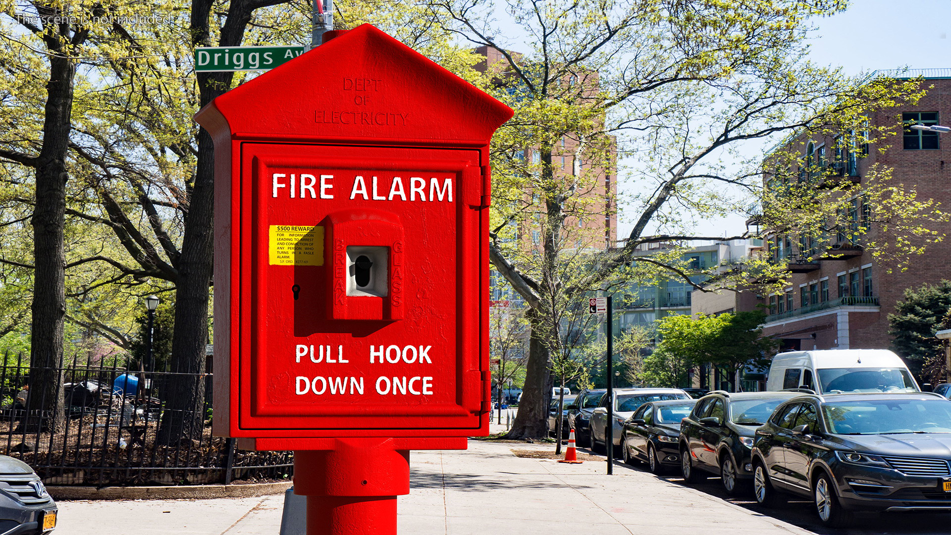 Vintage Fire Alarm Box 3D