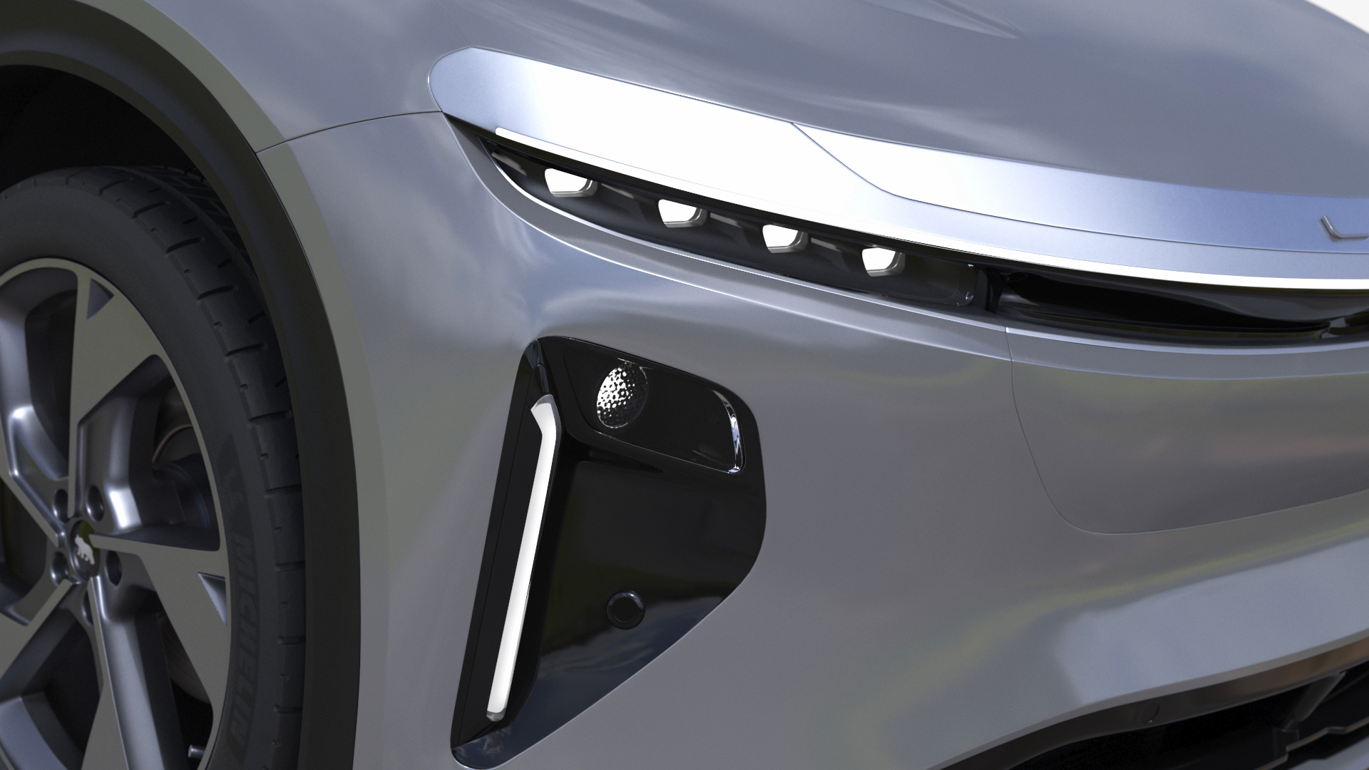 Lucid Gravity 2024 Electric SUV Gray Simplified 3D