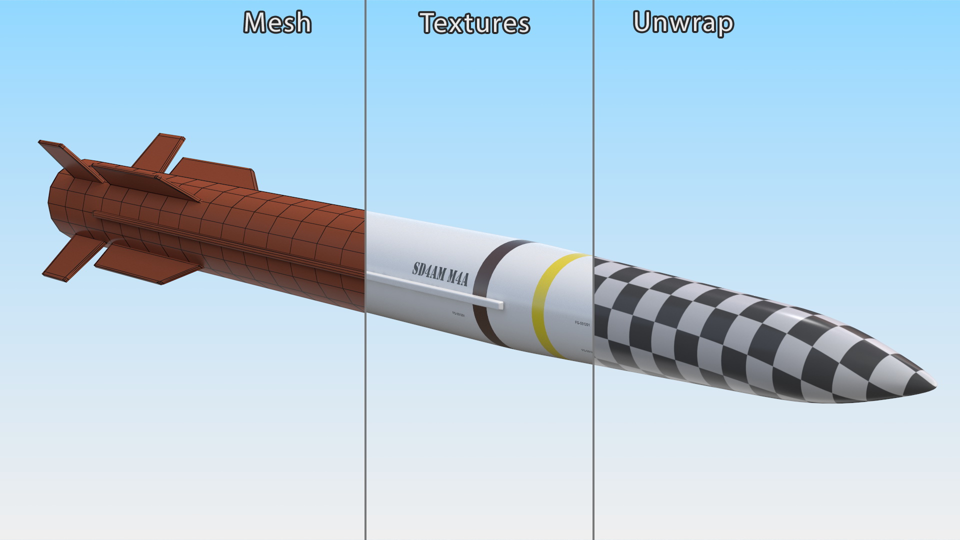 3D Iran Missile Sayyad-4