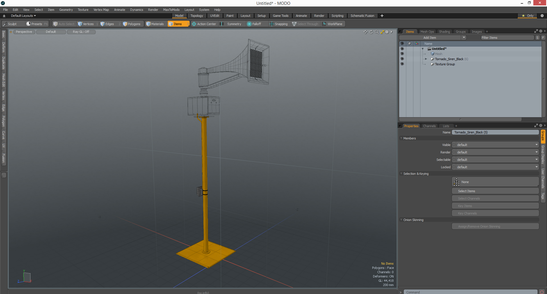 Tornado Siren Black 3D model