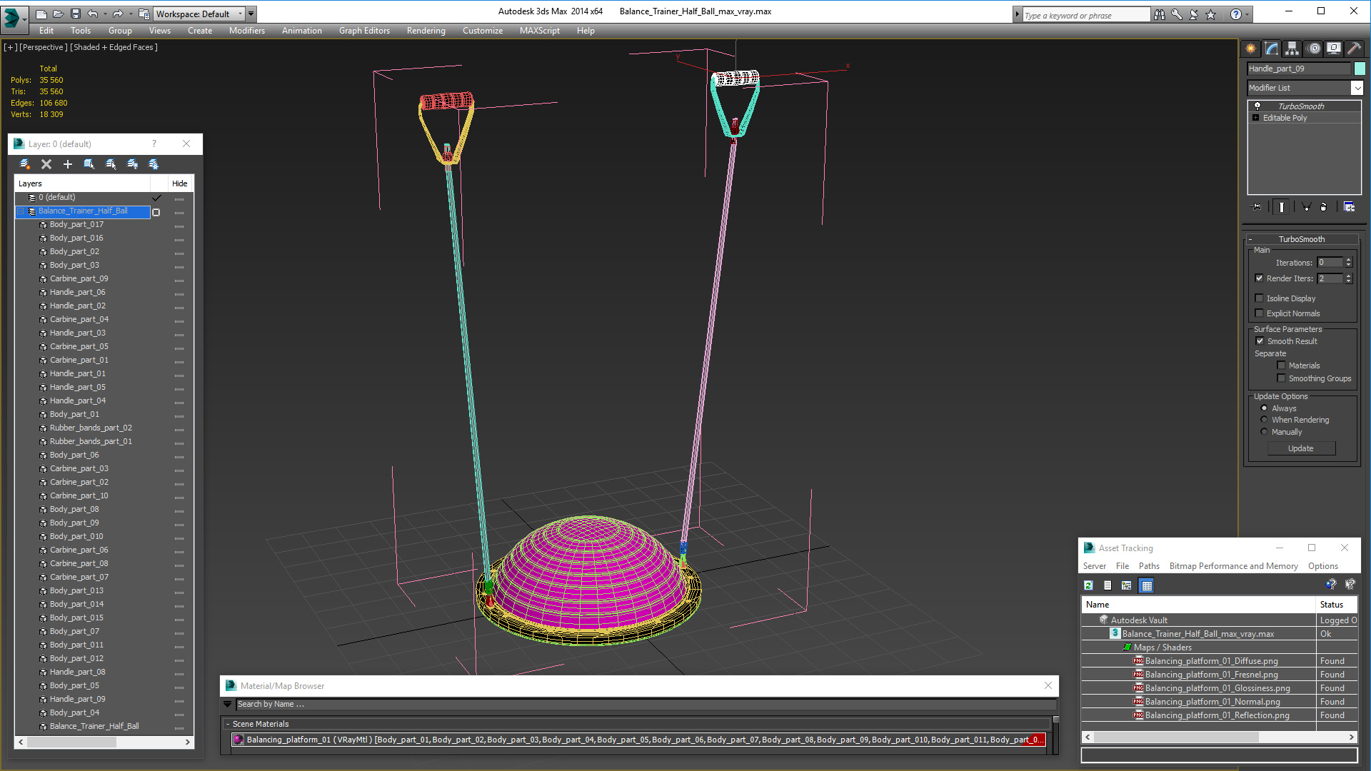 3D model Balance Trainer Half Ball