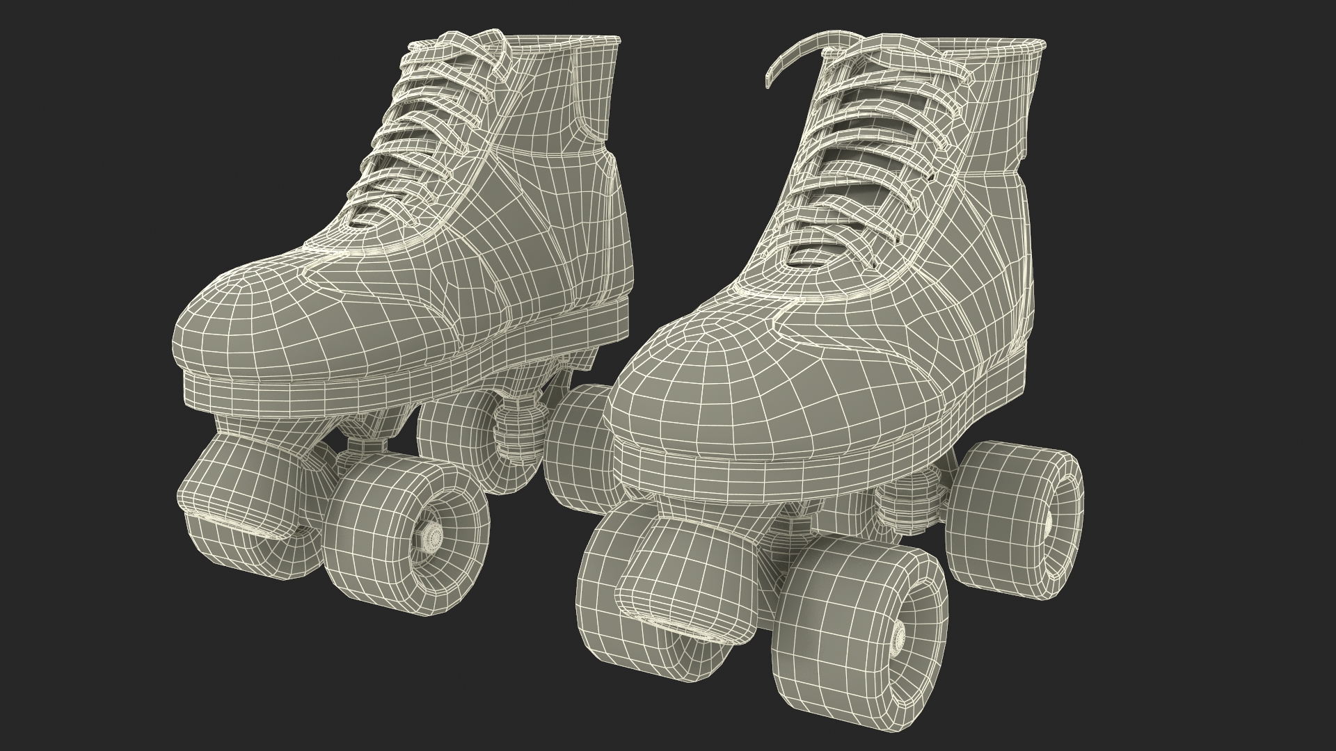 3D Vintage Roller Skates