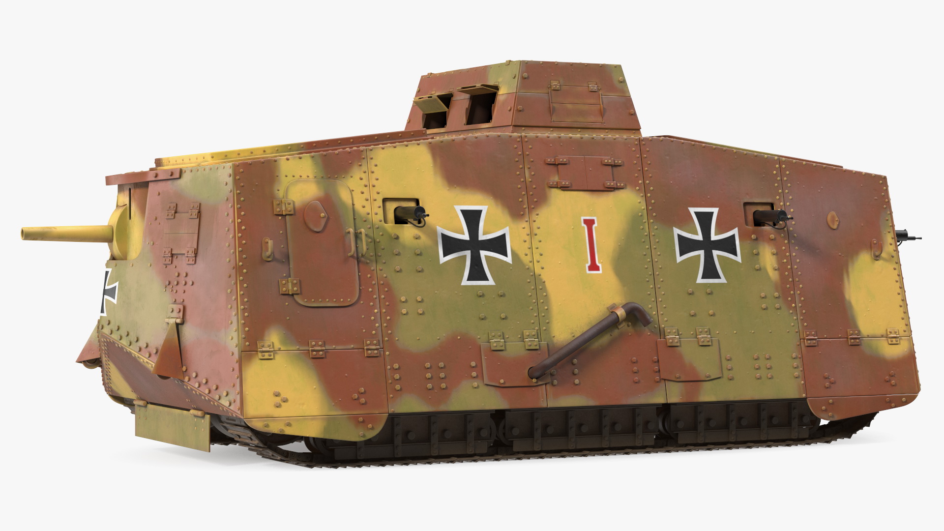 German Armored Car A7V Camo 3D