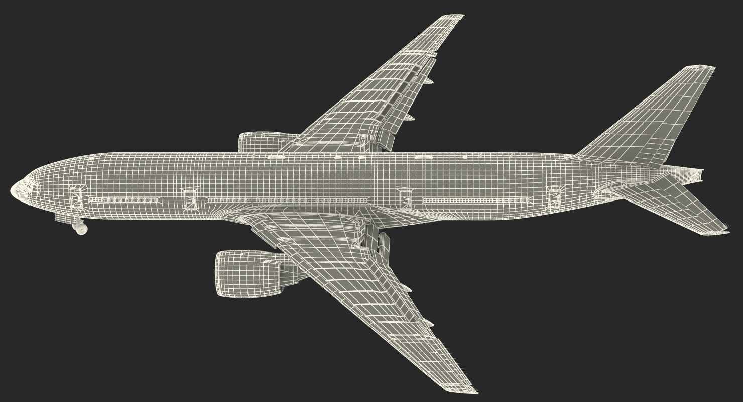 3D model Boeing 777 200ER Singapore Airlines