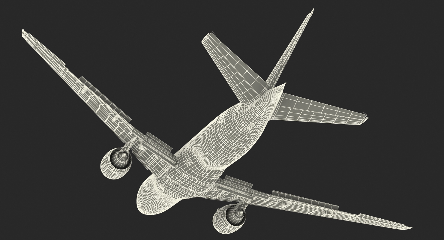 3D model Boeing 777 200ER Singapore Airlines