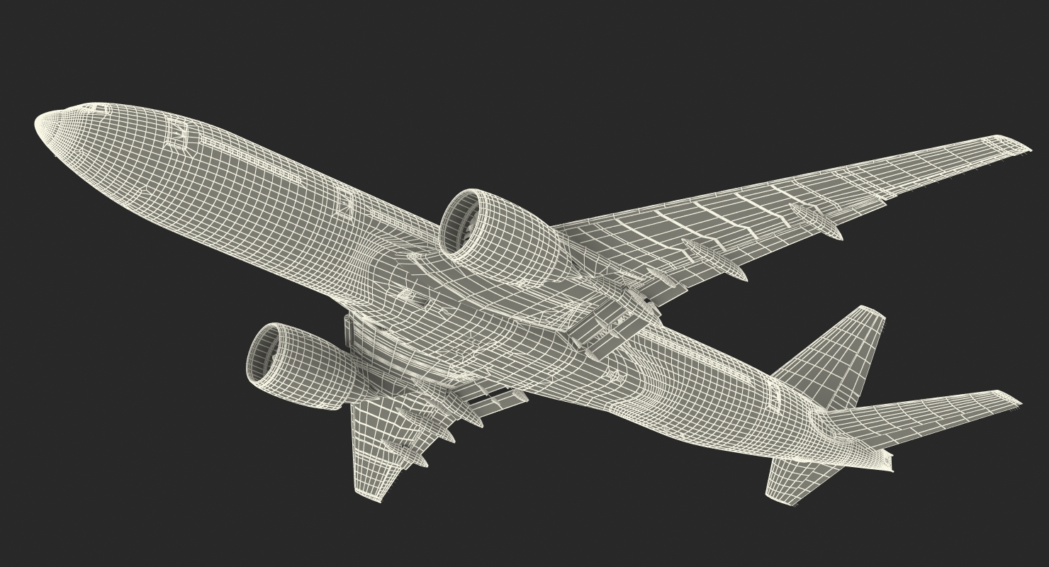 3D model Boeing 777 200ER Singapore Airlines