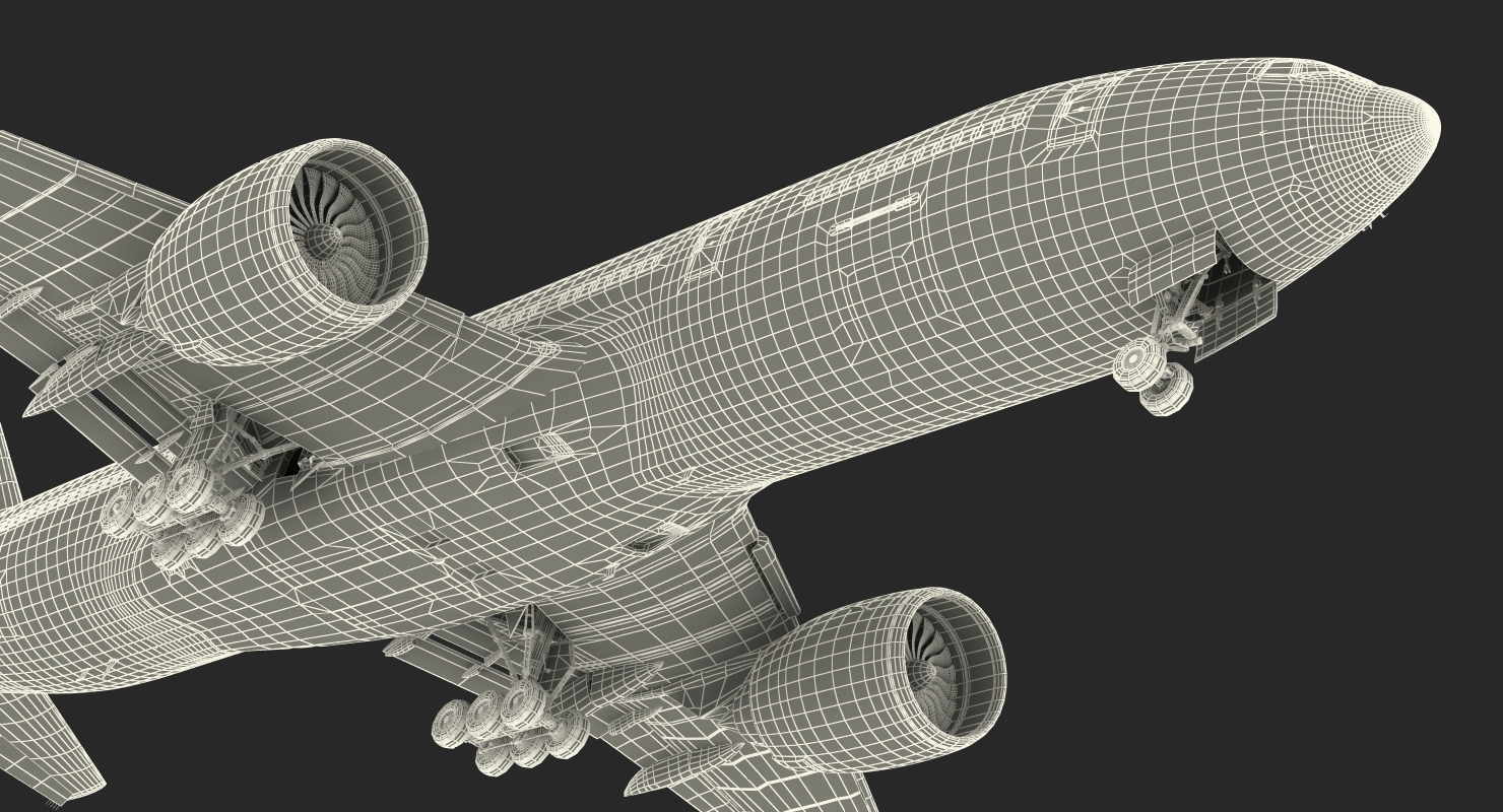 3D model Boeing 777 200ER Singapore Airlines