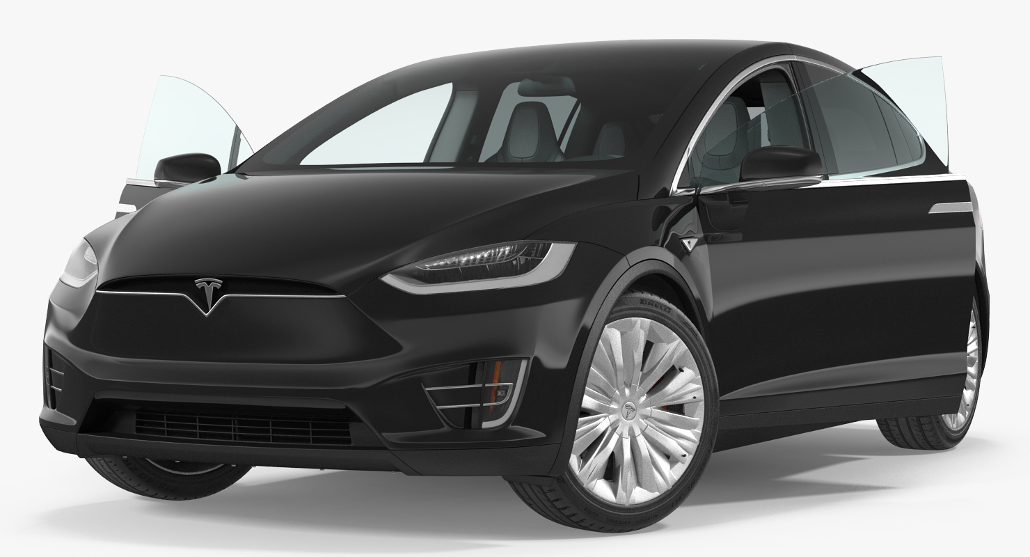 Tesla Model X 75D 2017 Rigged 3D model