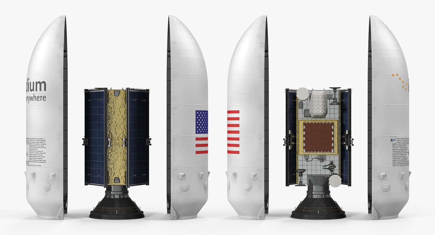 Falcoln 9 Payload with Communications Satellite 3D