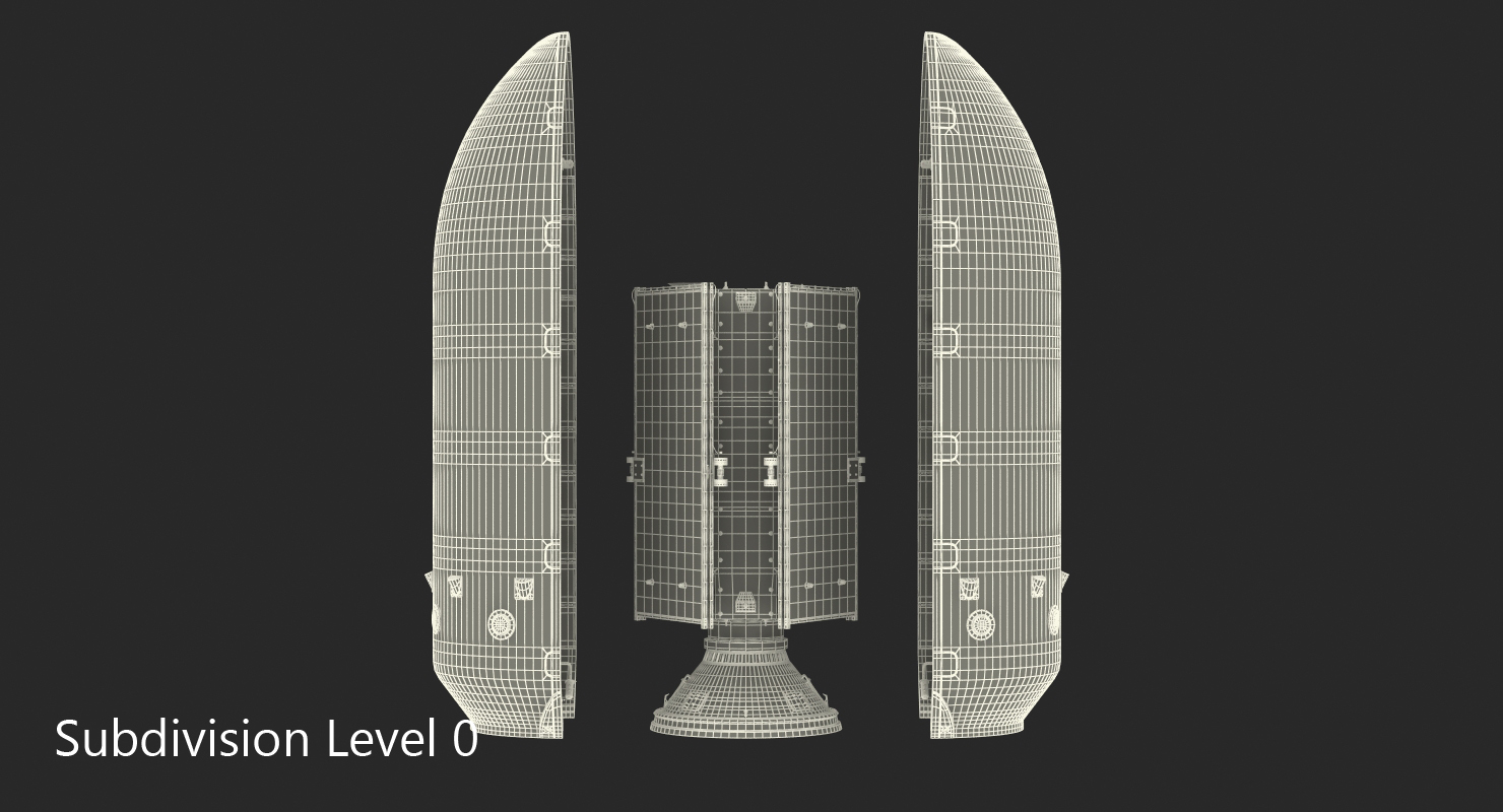 Falcoln 9 Payload with Communications Satellite 3D