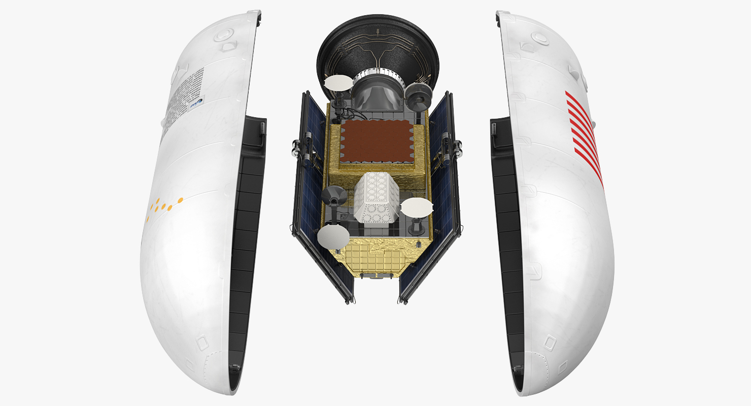 Falcoln 9 Payload with Communications Satellite 3D