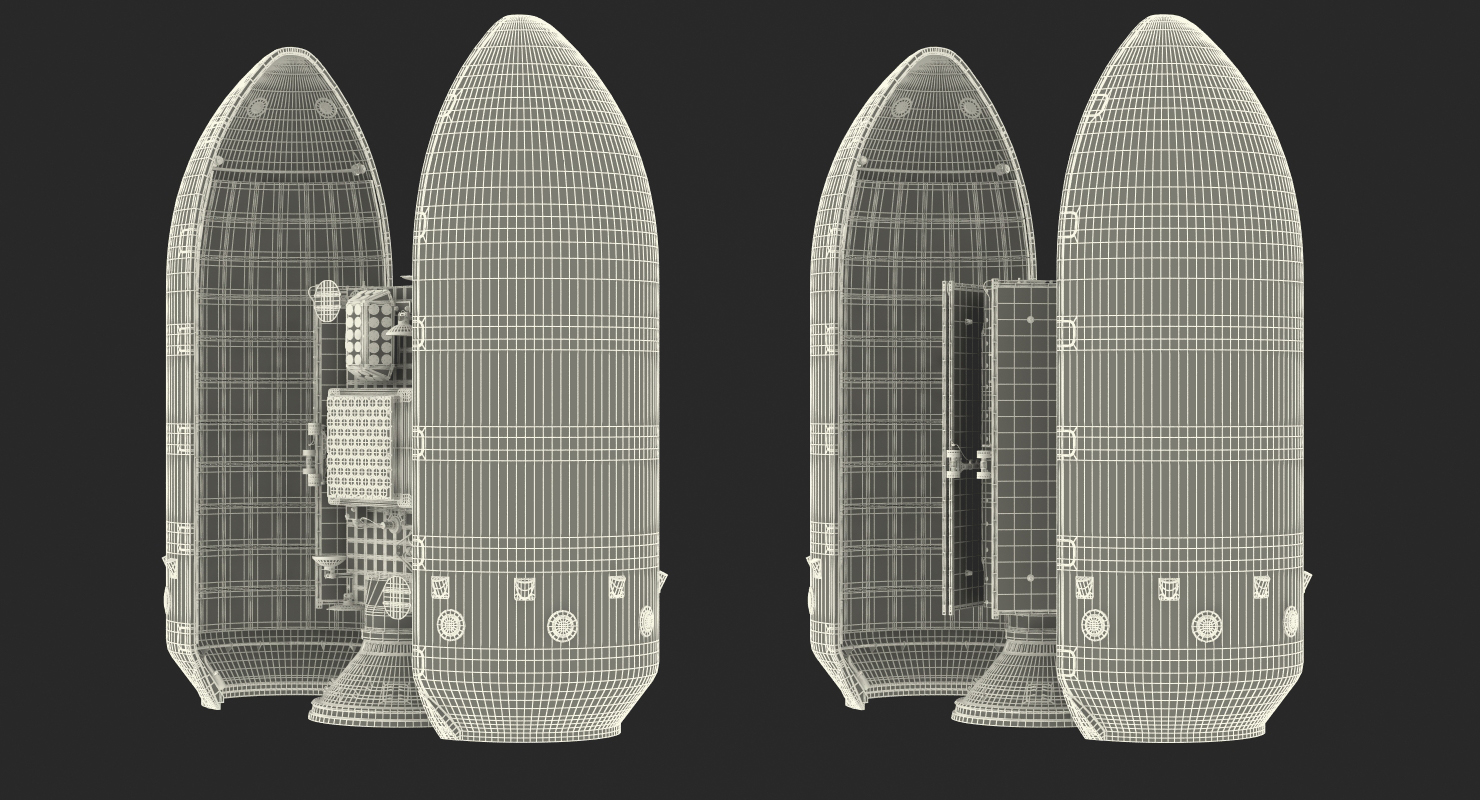 Falcoln 9 Payload with Communications Satellite 3D