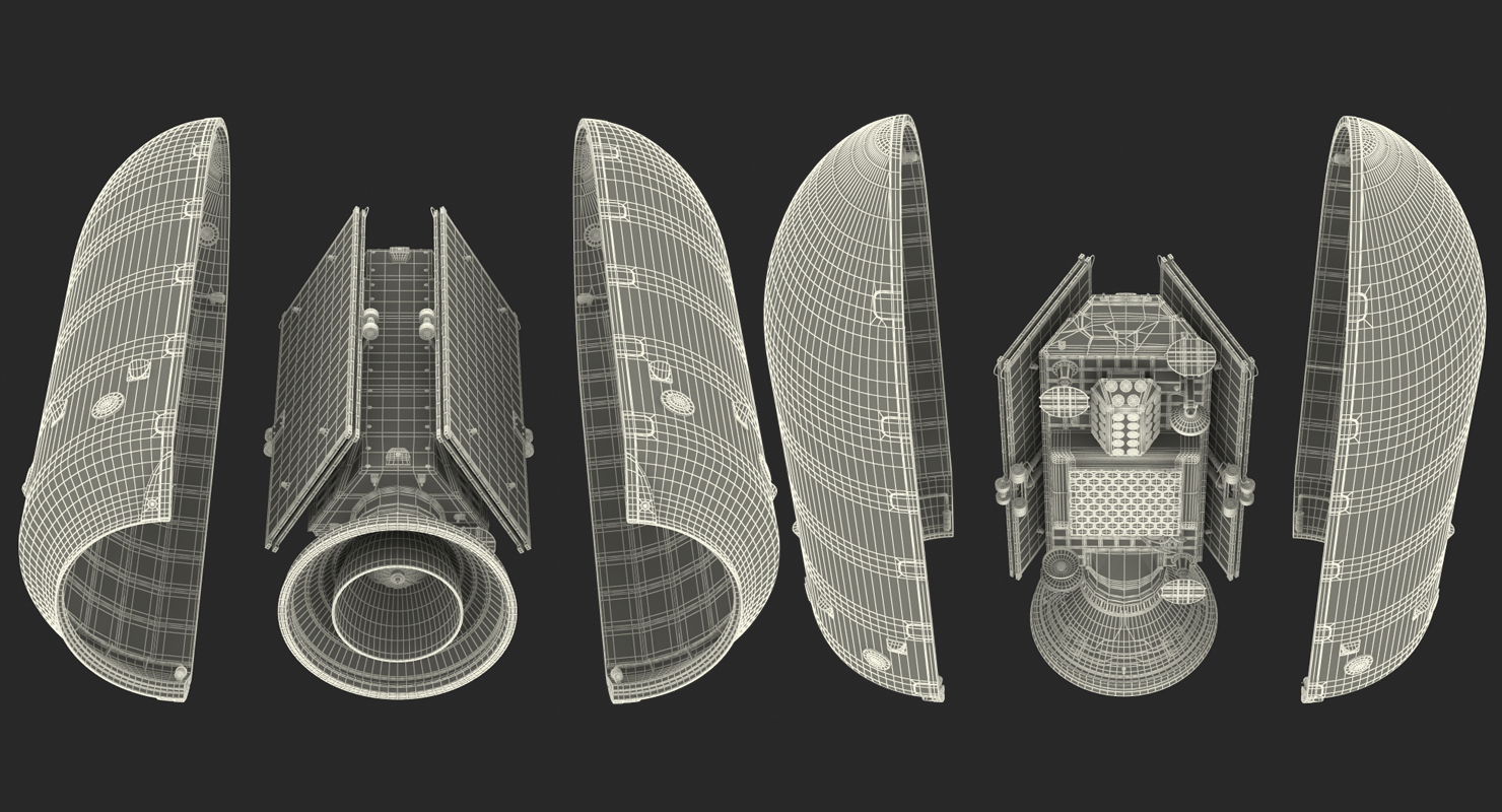 Falcoln 9 Payload with Communications Satellite 3D