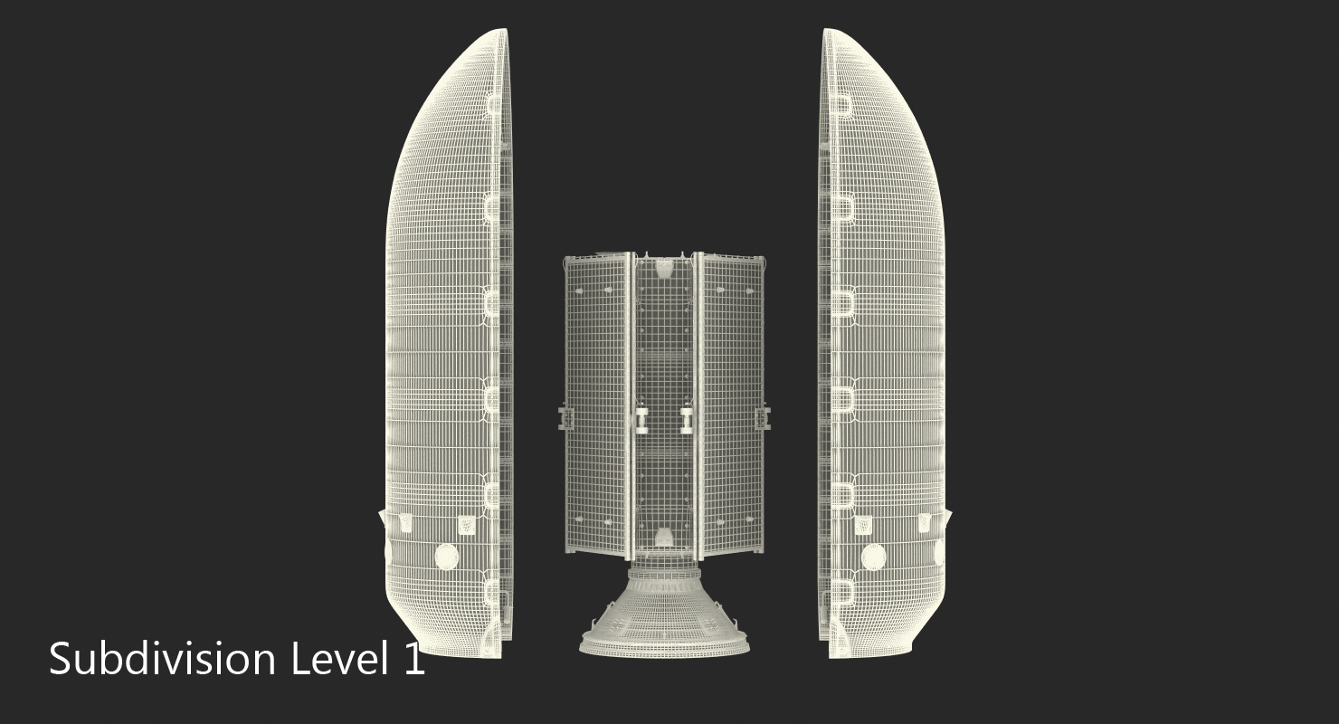 Falcoln 9 Payload with Communications Satellite 3D