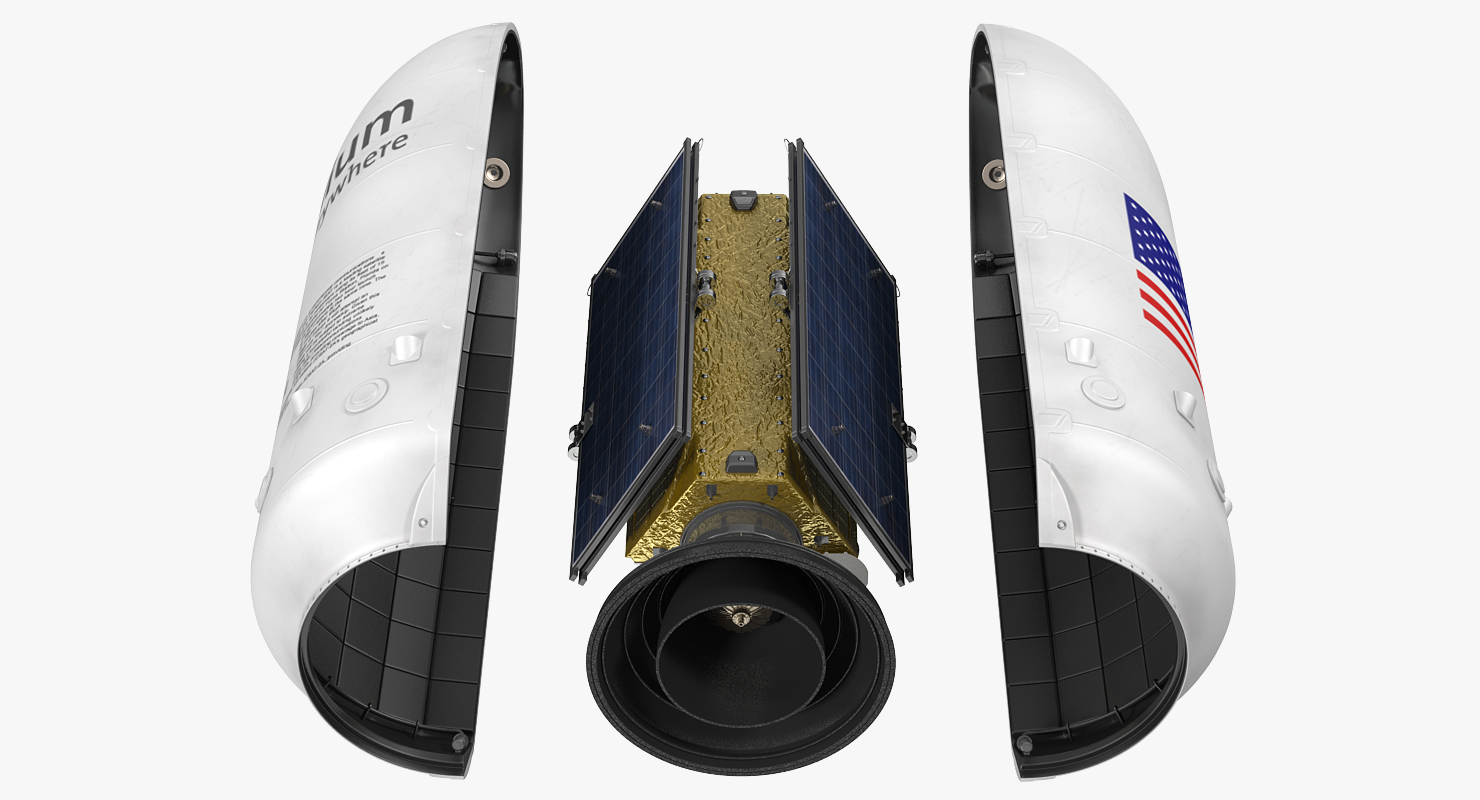 Falcoln 9 Payload with Communications Satellite 3D