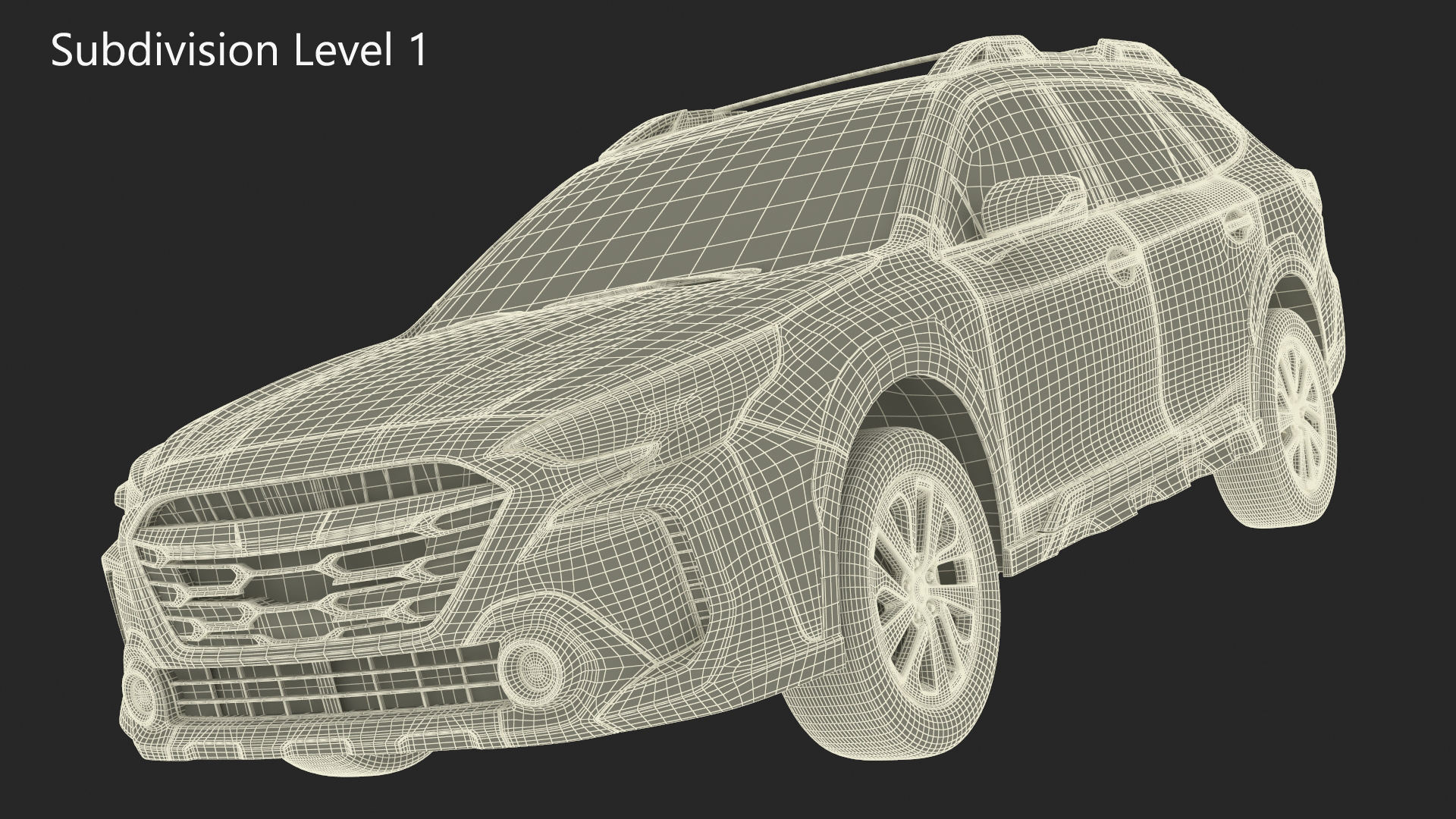 3D Urban Crossover Magnetite Gray Simplified