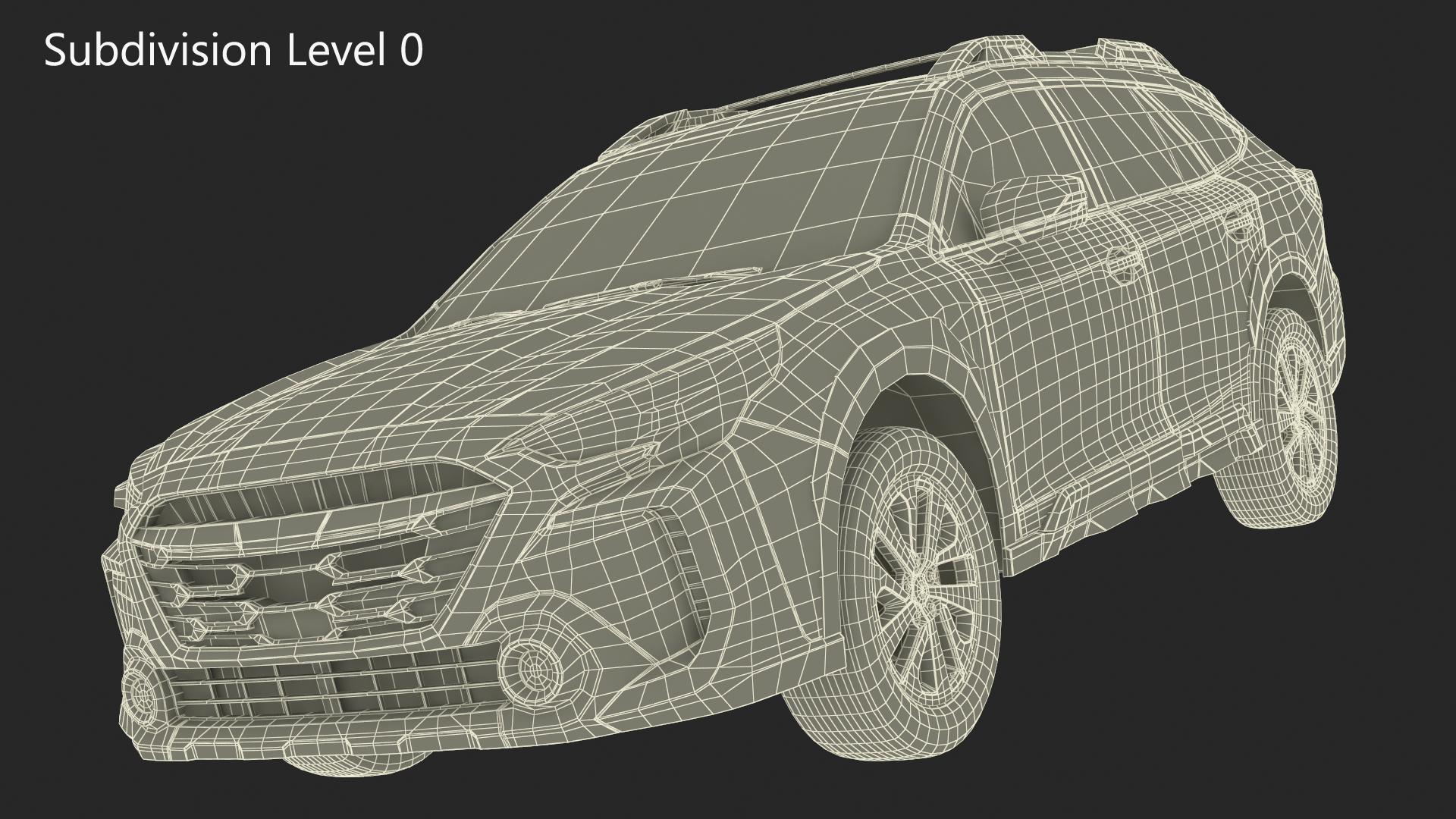 3D Urban Crossover Magnetite Gray Simplified