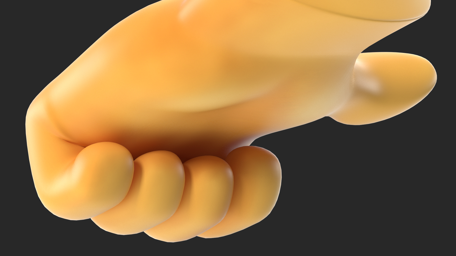 3D Thumbs Up Gesture Emoji model