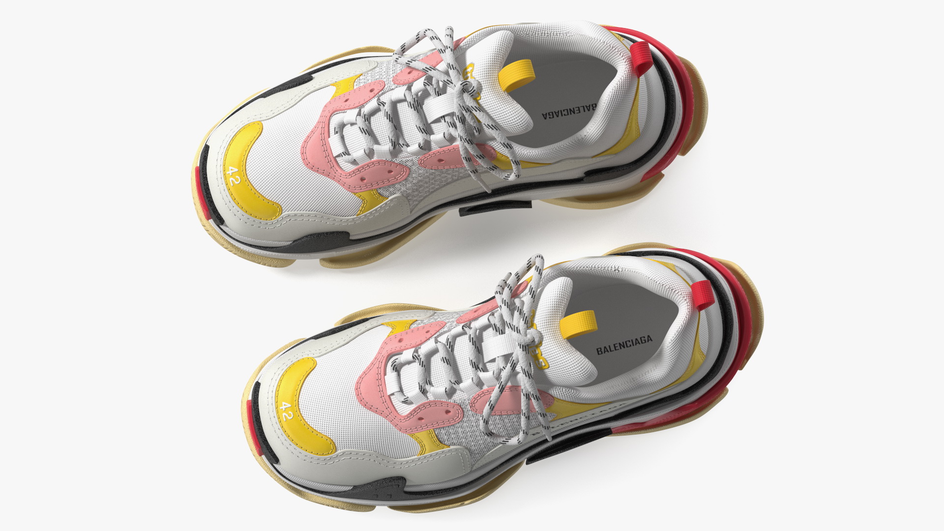 Multicolor Sneakers Balenciaga Triple S 3D model