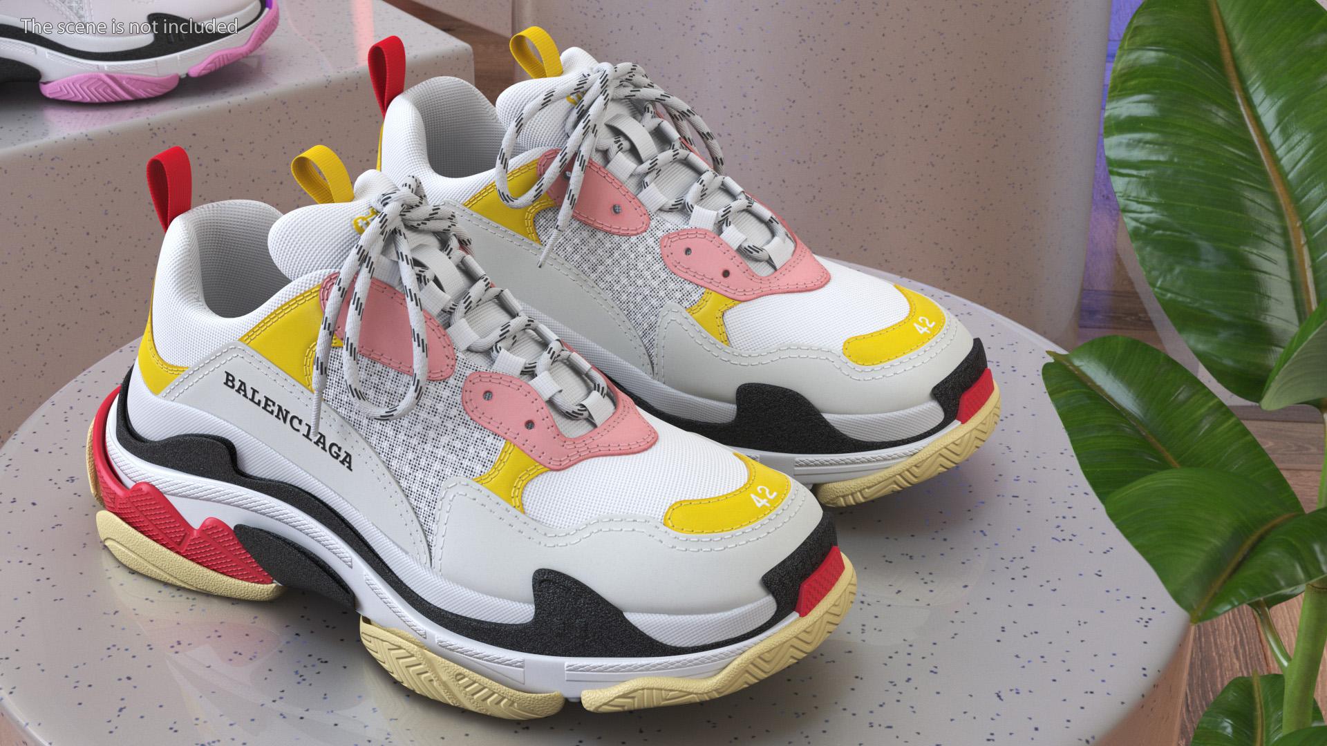 Multicolor Sneakers Balenciaga Triple S 3D model