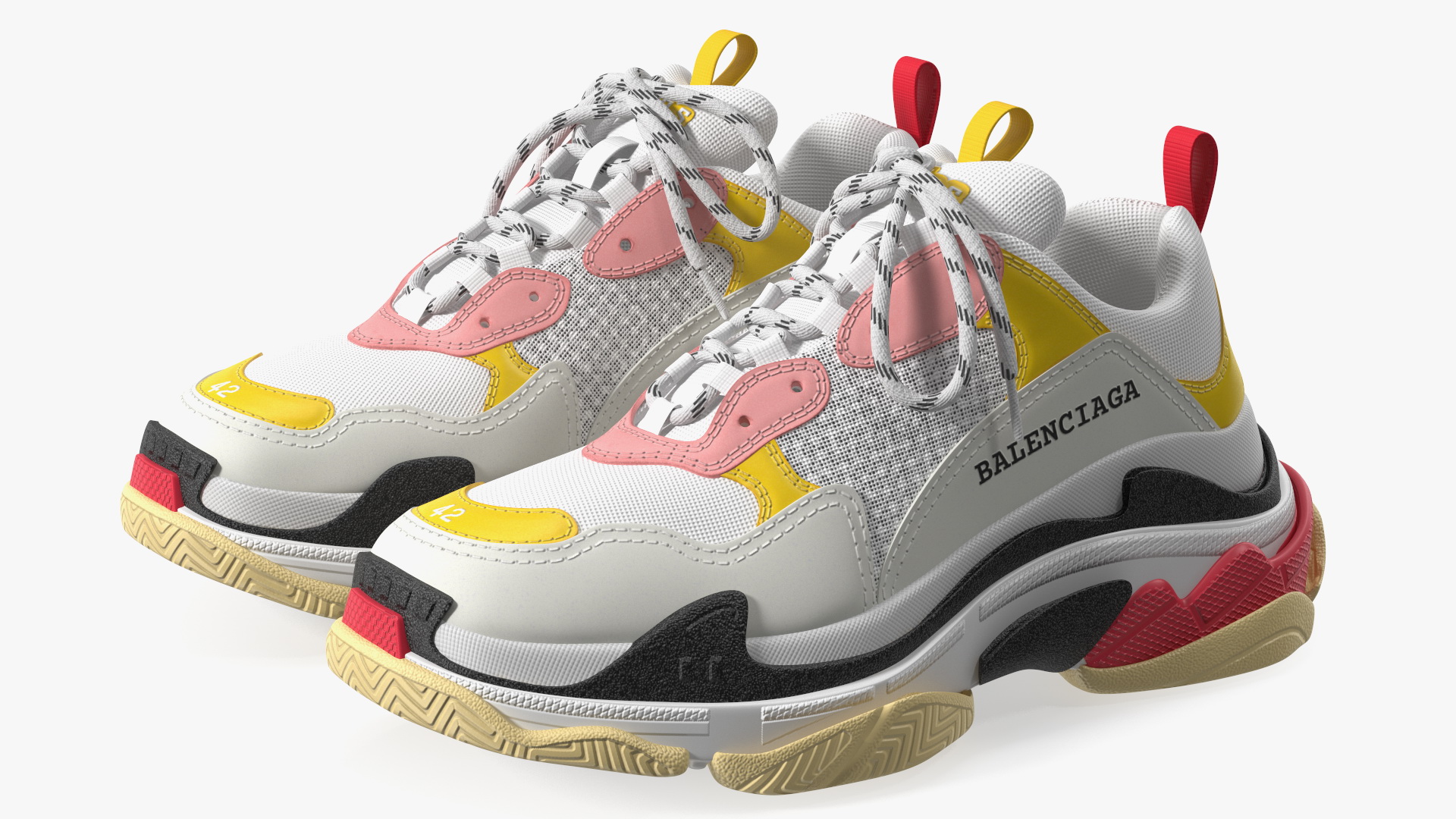 Multicolor Sneakers Balenciaga Triple S 3D model