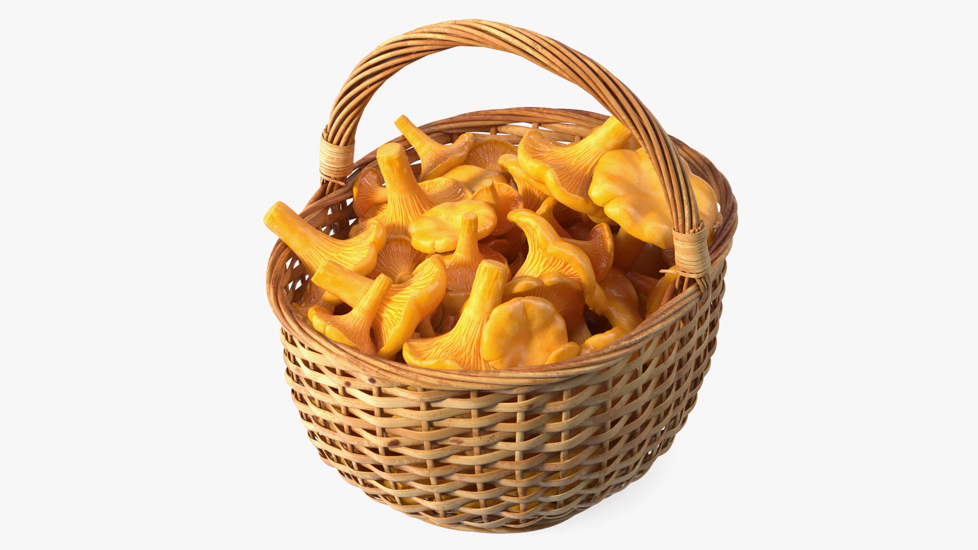 Chanterelle Mushroom Basket 3D