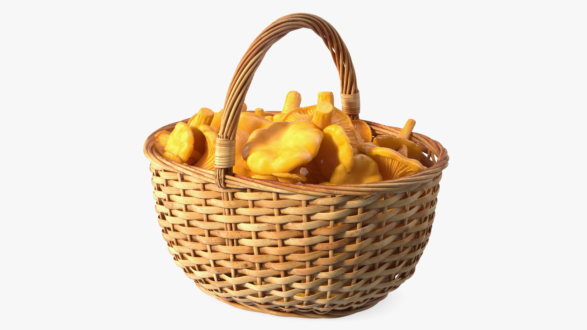 Chanterelle Mushroom Basket 3D