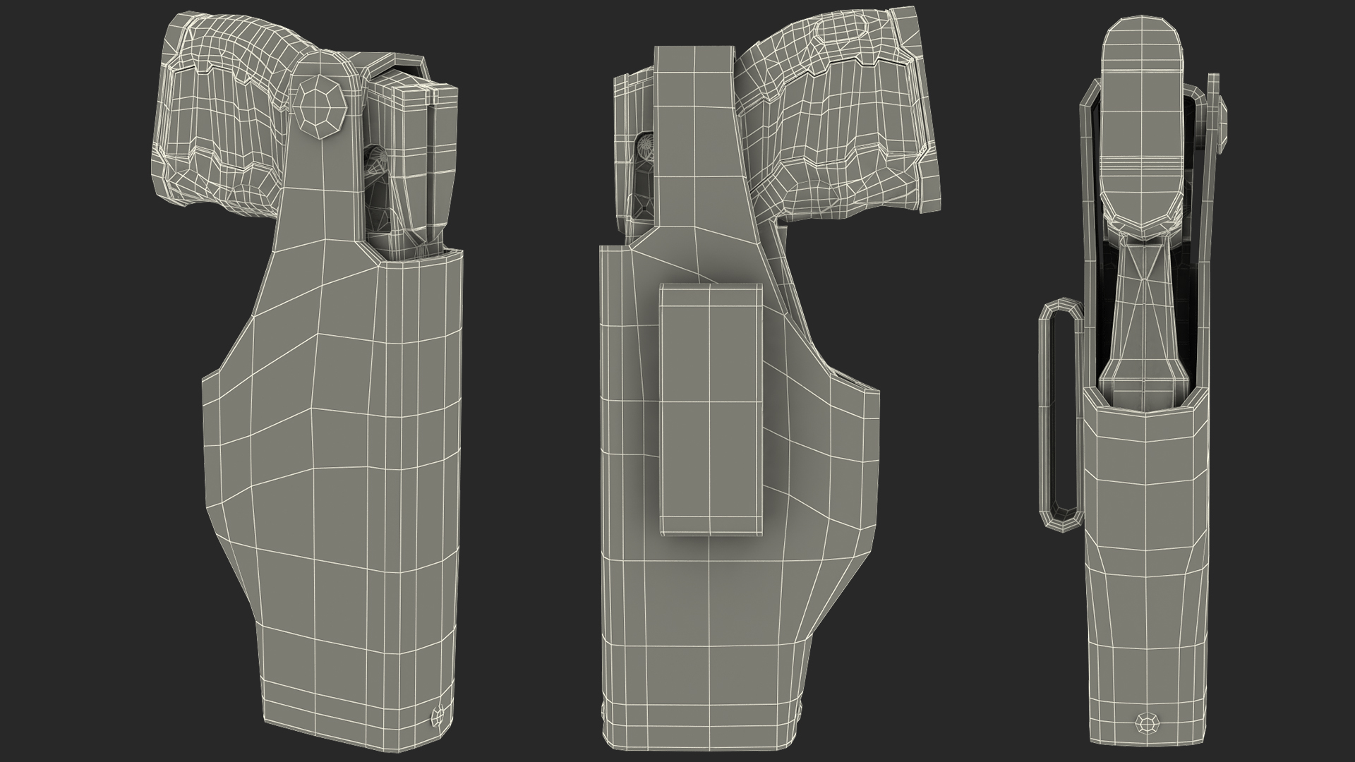 3D model Tazer in Tactical Belt Holster