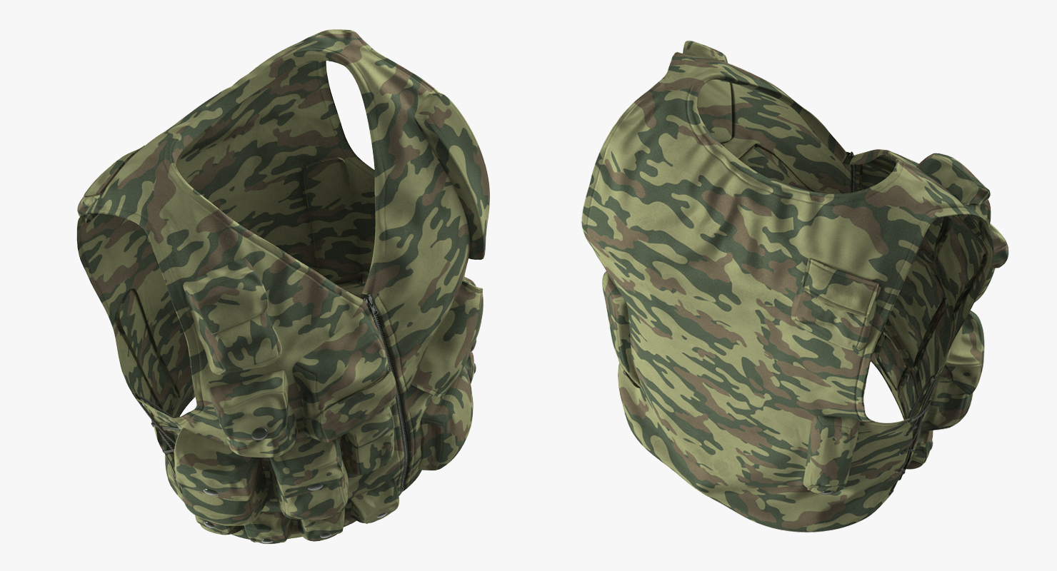 Military Camouflage Vest 3D model